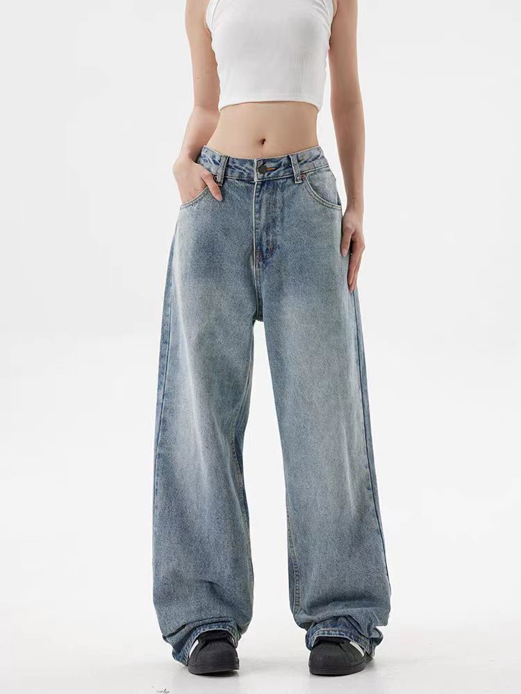 baggy washed vintage casual jeans