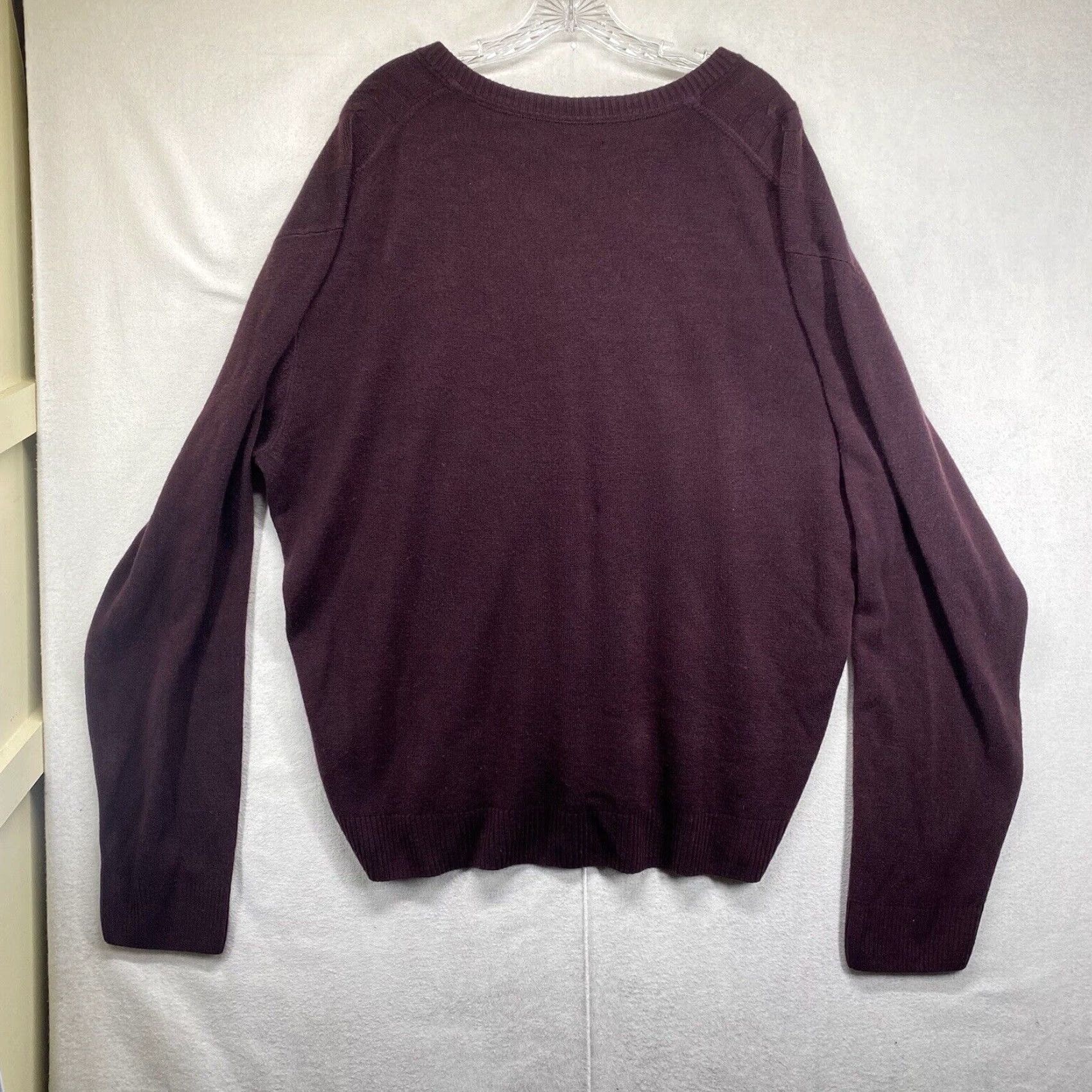 Vintage VINTAGE Tricots St. Raphael Men’s Sweater Cable Knit V-Neck Pullover Size 2XL Fall Winter Maroon Size US XXL / EU 58 / 5 - 2 Thumbnail