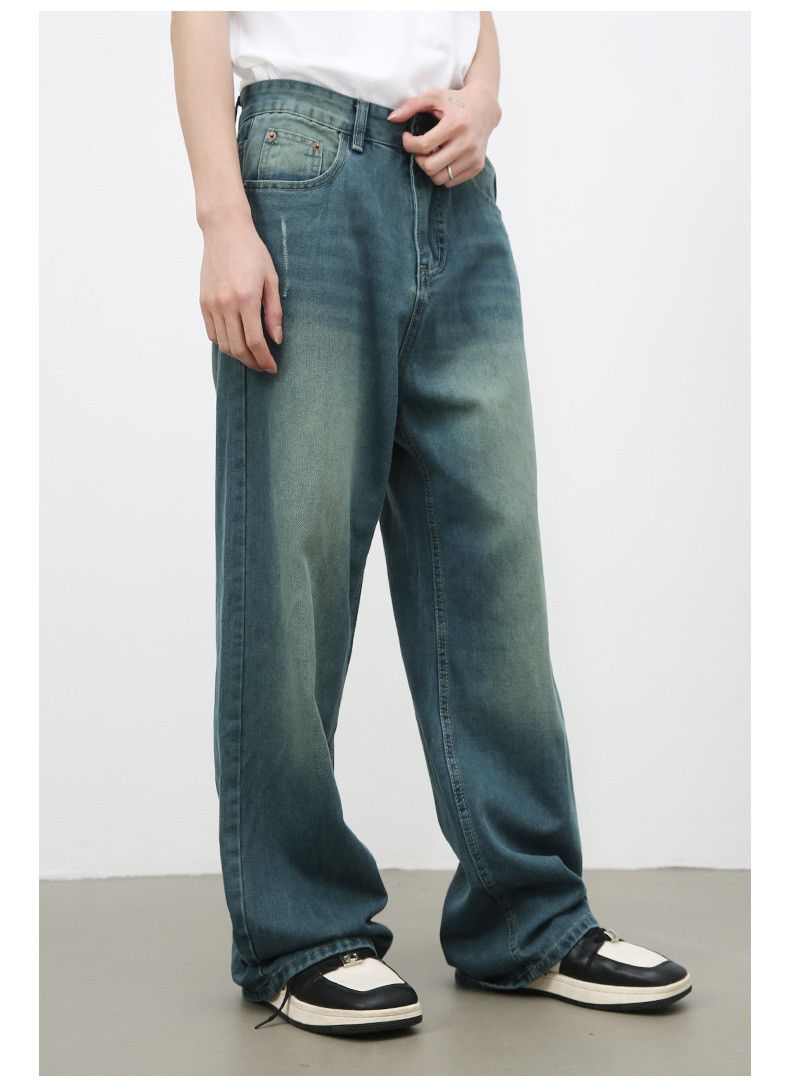 Japanese Brand × Jean Men's vintage washed distressed loose straight jeans Size US 32 / EU 48 - 3 Thumbnail