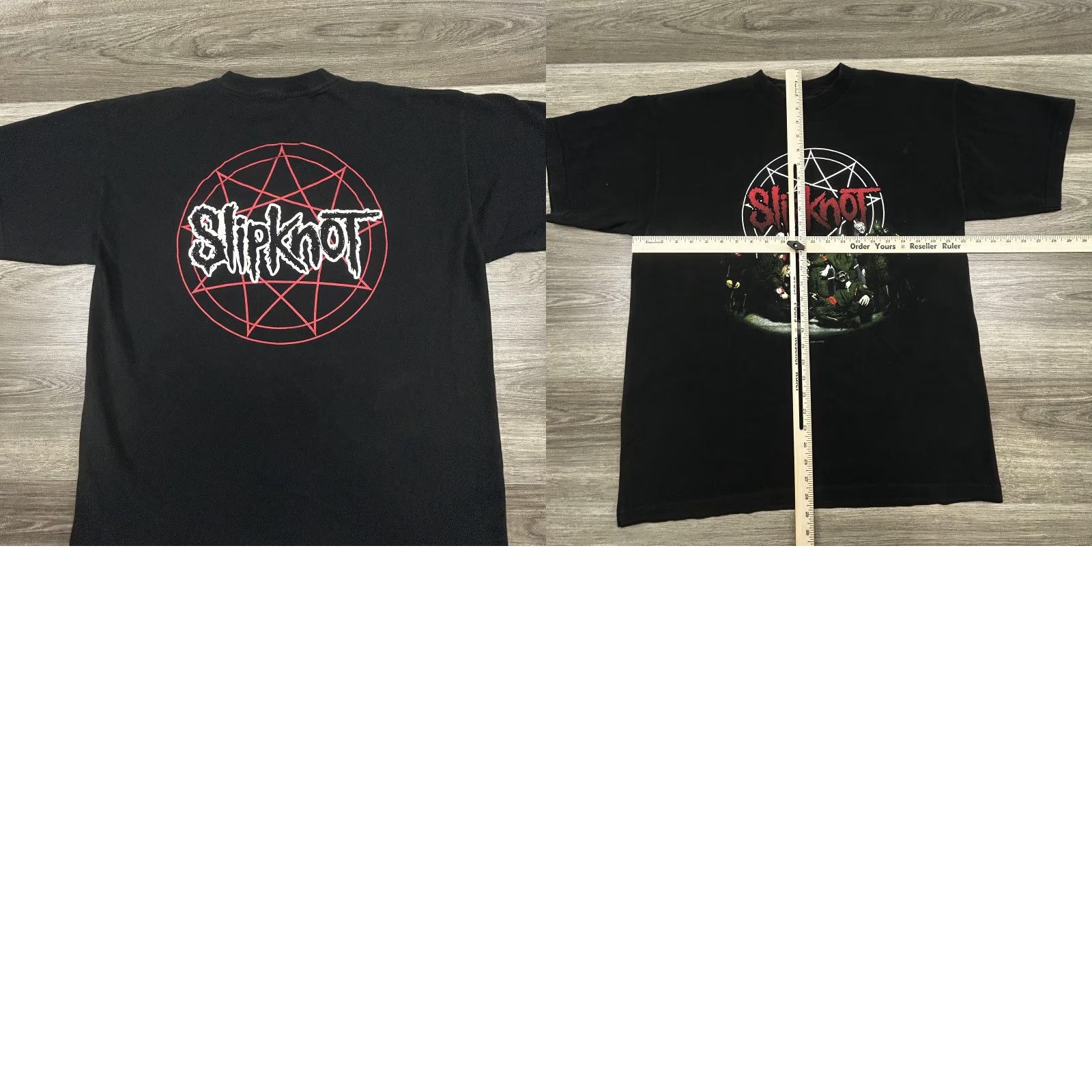 Doublet VINTAGE Slipknot Shirt Mens XL Black 2001 Pentagram IOWA Double Sided Metal EUC Shirt Mens XL Black Slipknot 2001 Vintage Band Graphic T-Shirt Size US XL / EU 56 / 4 - 8 Thumbnail