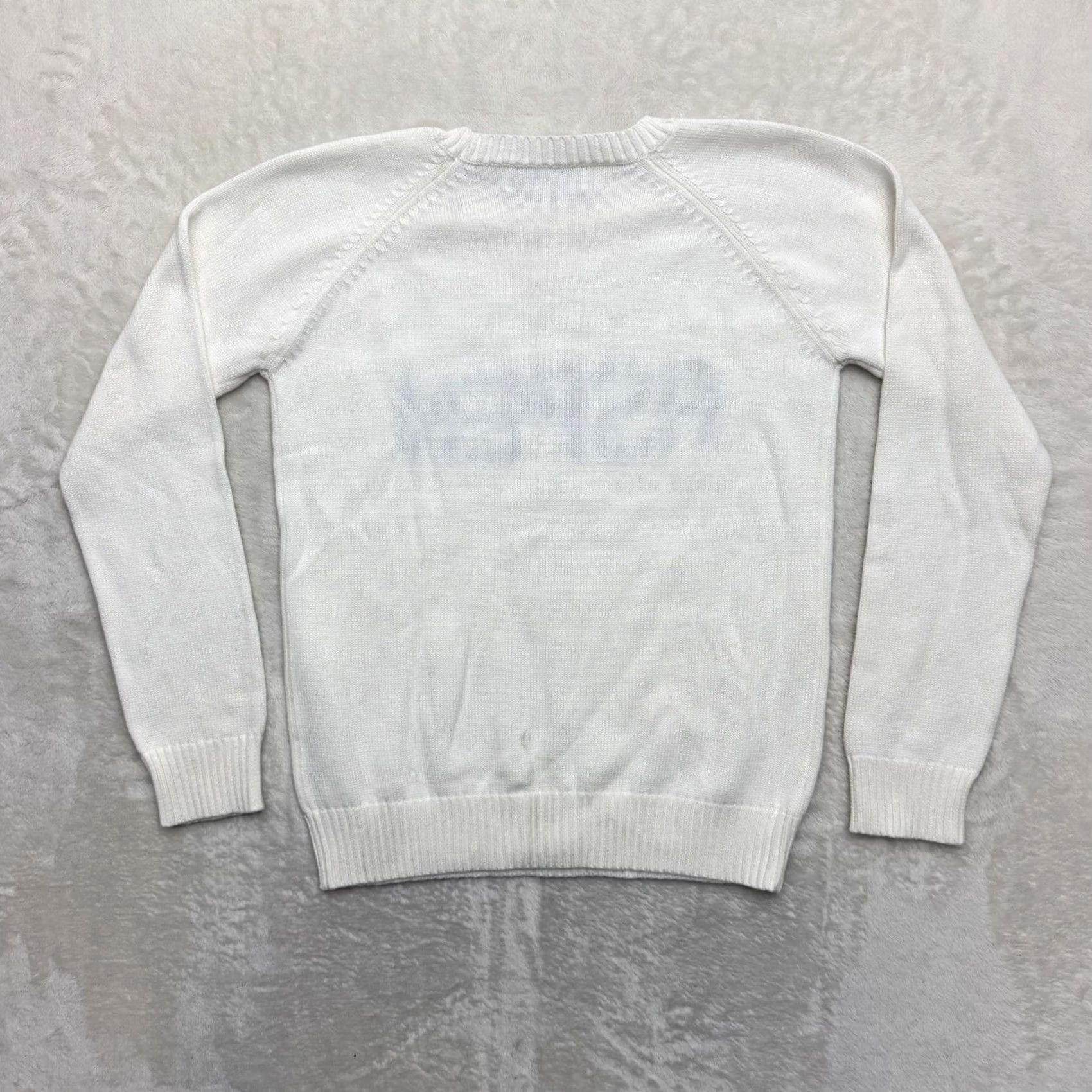 Vintage Ellsworth & Ivey Sweater Womens Medium White Aspen Ski Graphic Pullover Knit Crew Neck Raglan Sleeve Logo Winter Casual zip? Size M / US 6-8 / IT 42-44 - 7 Thumbnail