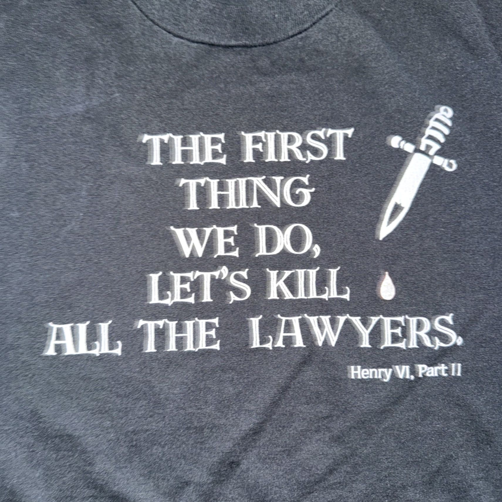 Vintage VINTAGE Shakespeare Quote T-Shirt Black Large 21x28 Mens 90s Literary Humor Tee Size US L / EU 52-54 / 3 - 2 Thumbnail