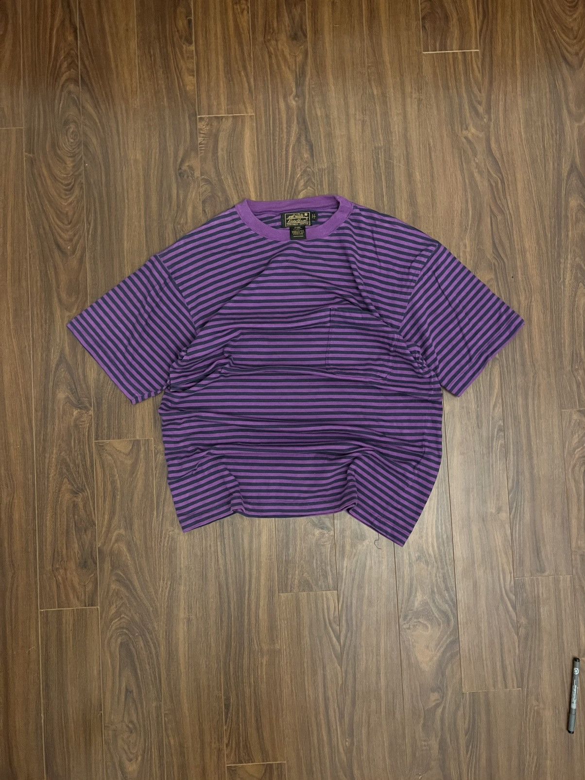 Eddie Bauer Vintage Eddie Bauer Striped Pocket Tee Size US S / EU 44-46 / 1 - 1 Thumbnail