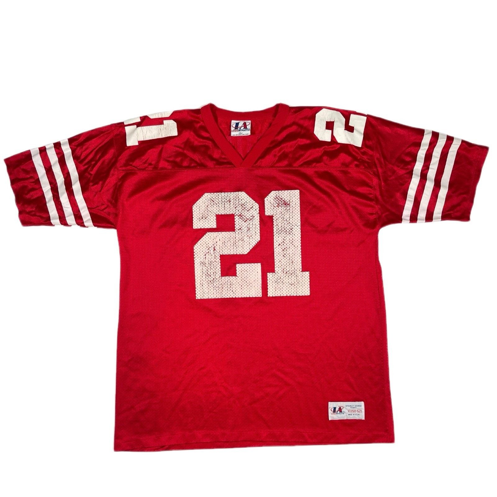 Logo Athletic Vintage 90s Deion Sanders Logo Athletics 49ers Jersey XL Size US XL / EU 56 / 4 - 1 Thumbnail