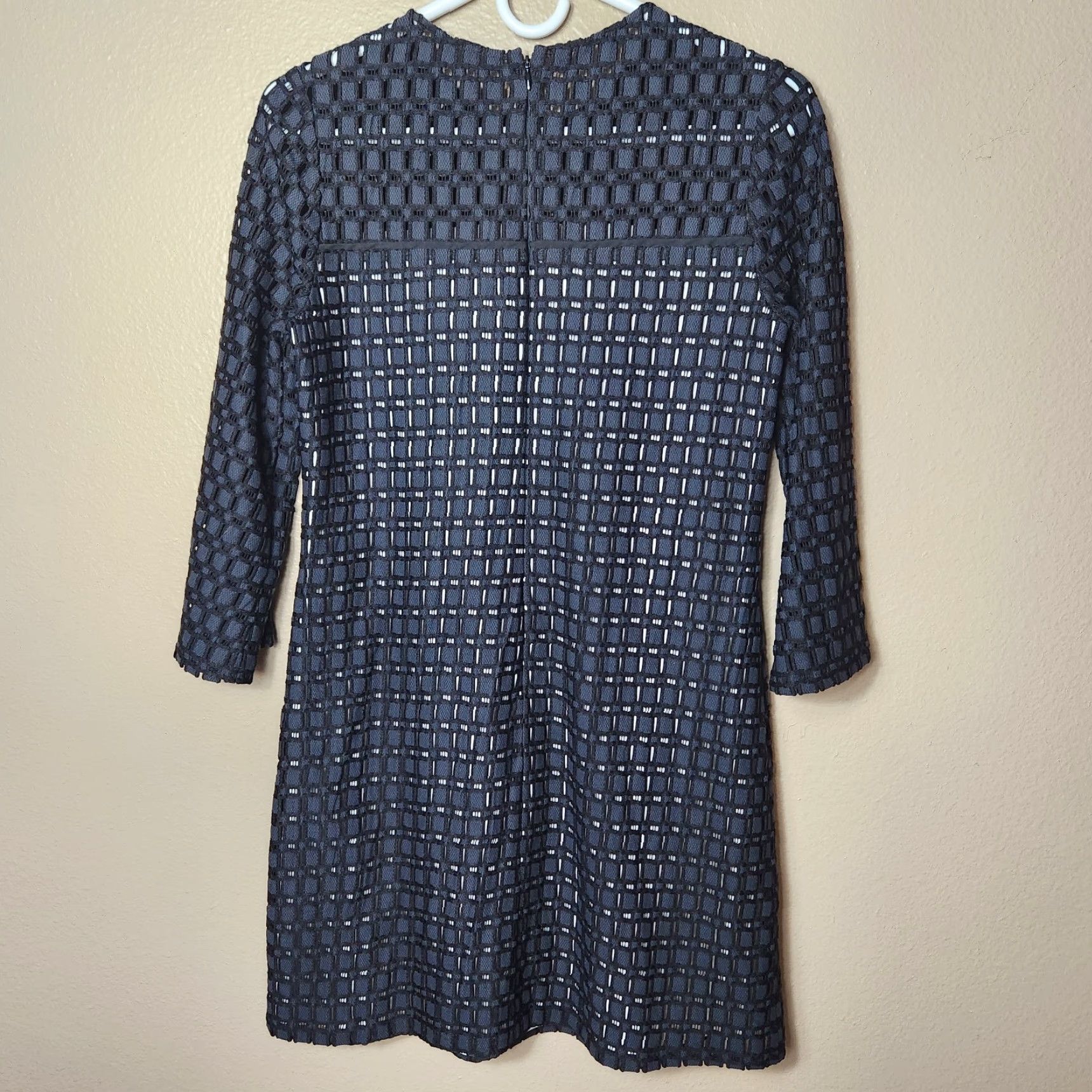 Vintage Erin Fetherston Black Eyelet Long Sleeve Lined Shift Dress-Size 4 Womens Size S / US 4 / IT 40 - 4 Thumbnail