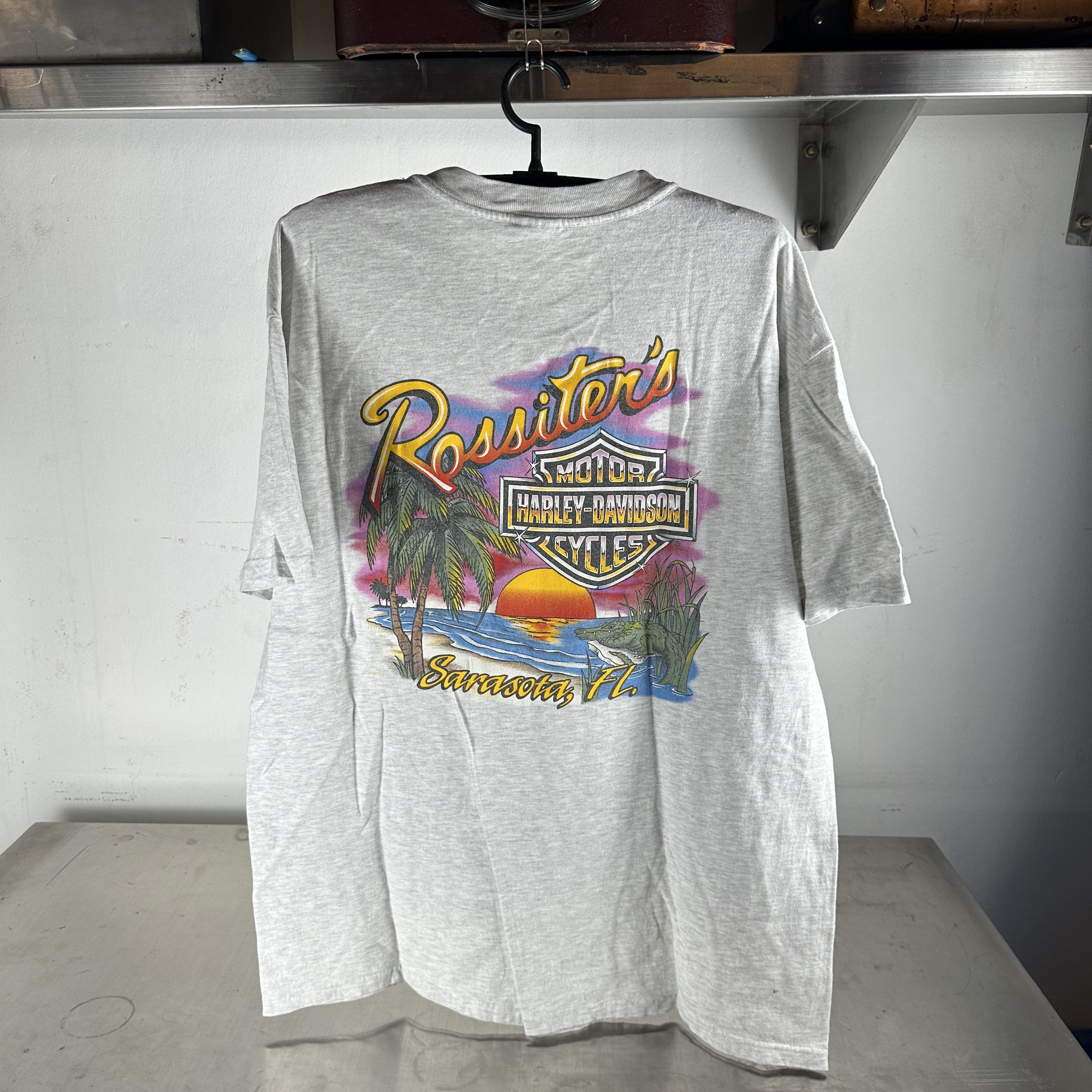Vintage ​1997 Rossitter's Harley Davidson Motorcycles Eagle Tee Size US XL / EU 56 / 4 - 1 Thumbnail