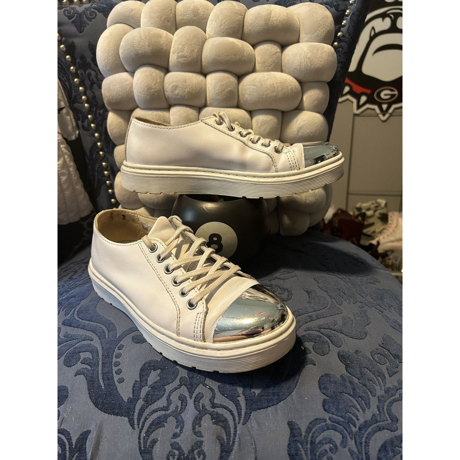 Dr. Martens Dr Martens Alexei White Sneakers with Metal Toe size 7/EU 38 Size US 7 / IT 37 - 1 Thumbnail