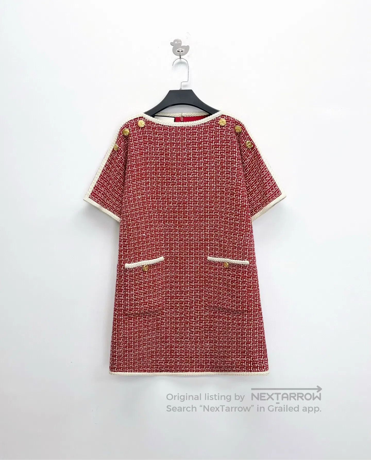 gucci dress green and red Gucci Printed Fil Coupe Cape Dress IT 42 / Green / Silk