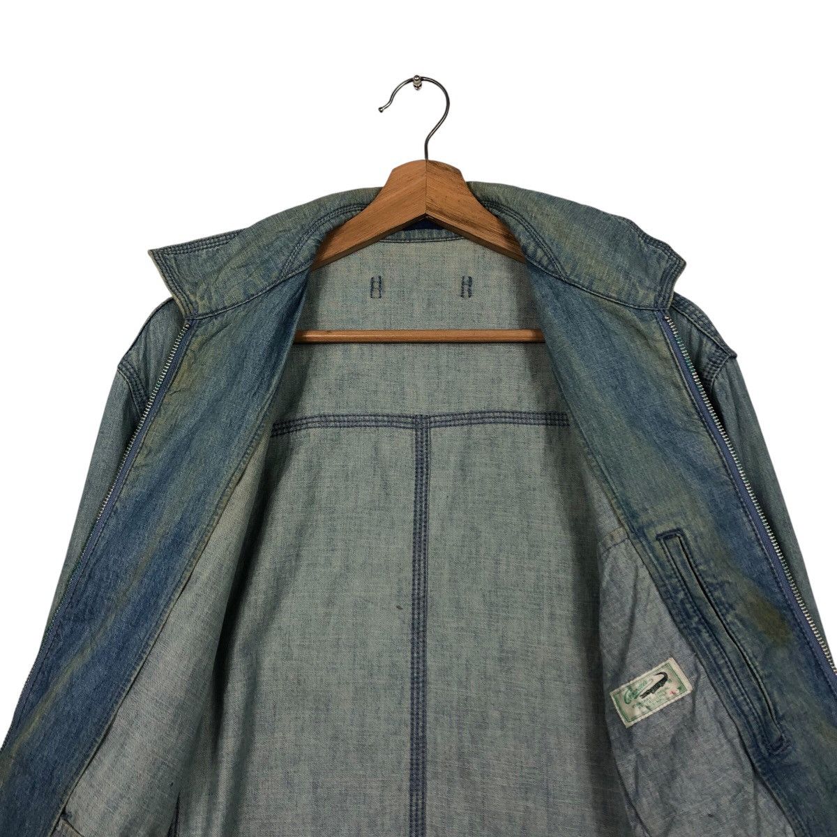 Japanese Brand 📌Vintage Worker Indigo Denim Jacket Crocodile Zipper Size US L / EU 52-54 / 3 - 15 Thumbnail