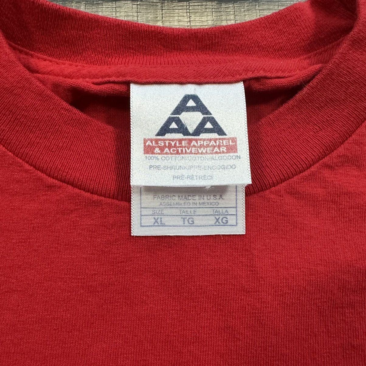 Alstyle Vintage 2002 Y2K Popeye vs Bluto Red Wrap Around Graphic Tee Size US XL / EU 56 / 4 - 10 Thumbnail