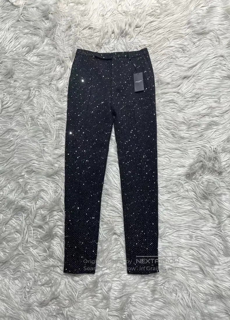 Saint Laurent Paris Saint Laurent Paris Luxury Beaded Trousers Size US 32 / EU 48 - 1 Thumbnail
