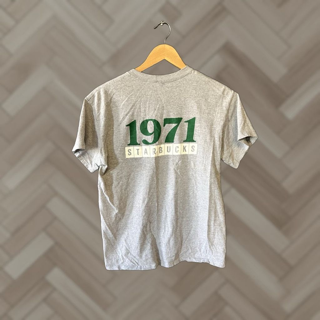 Vintage Starbucks T-Shirt Gray Short Sleeve Adult S 50 Year Anniversary Mens Shirt Size US S / EU 44-46 / 1 - 1 Thumbnail