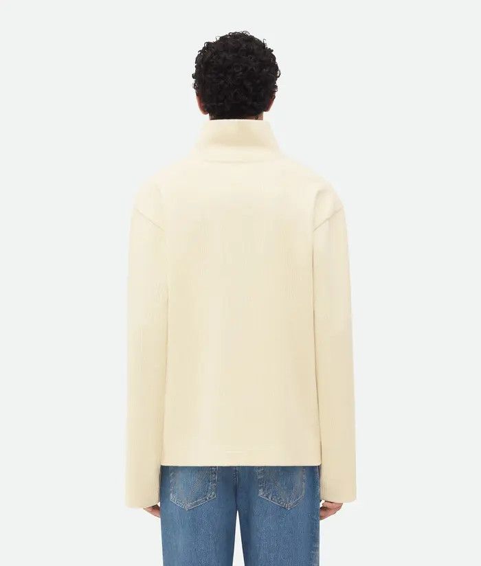 Balenciaga o1bcso1str0725 Cotton Rib T-Shirt With Label in Cream Size US XS / EU 42 / 0 - 3 Thumbnail