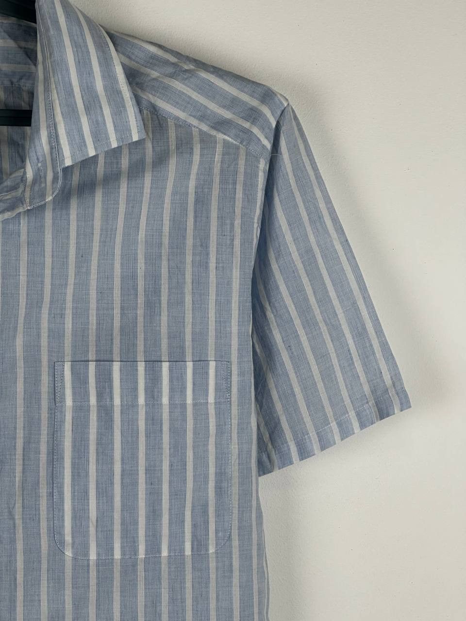 Reiss Reiss Linen Blend Camp Collar Striped Short Sleeve Shirt Size US XL / EU 56 / 4 - 4 Thumbnail