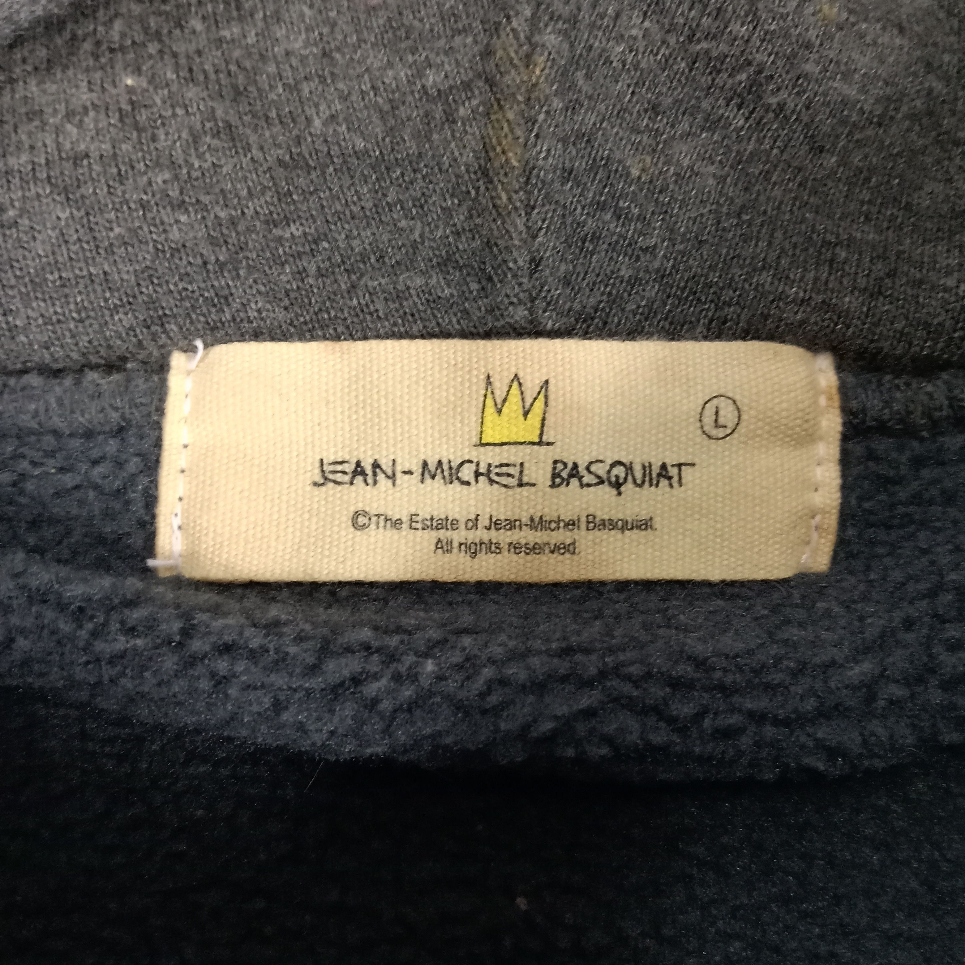 Jean-Michel Basquiat × Vintage Jean Michael Basquiat King Pleasure Art Hoodies Size US L / EU 52-54 / 3 - 5 Thumbnail