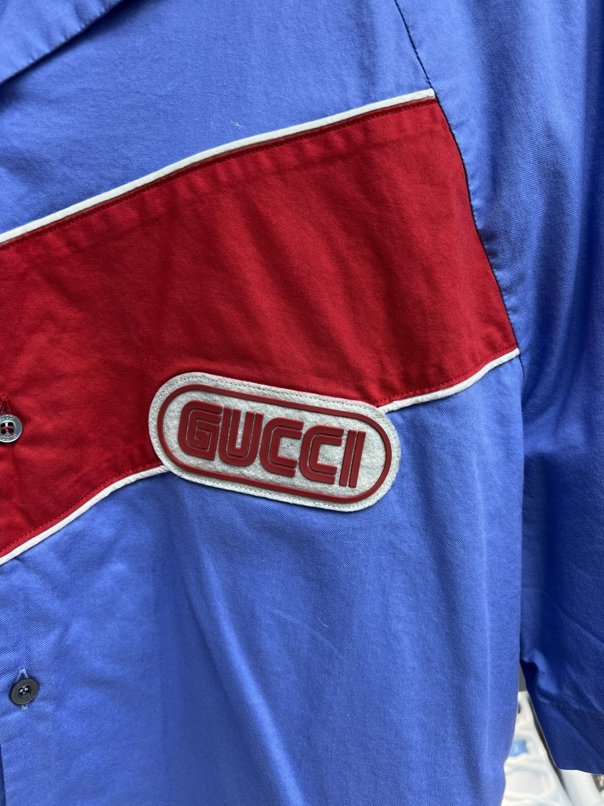 Gucci Gucci Bowling Patch Botton Up Tee Size US L / EU 52-54 / 3 - 5 Thumbnail