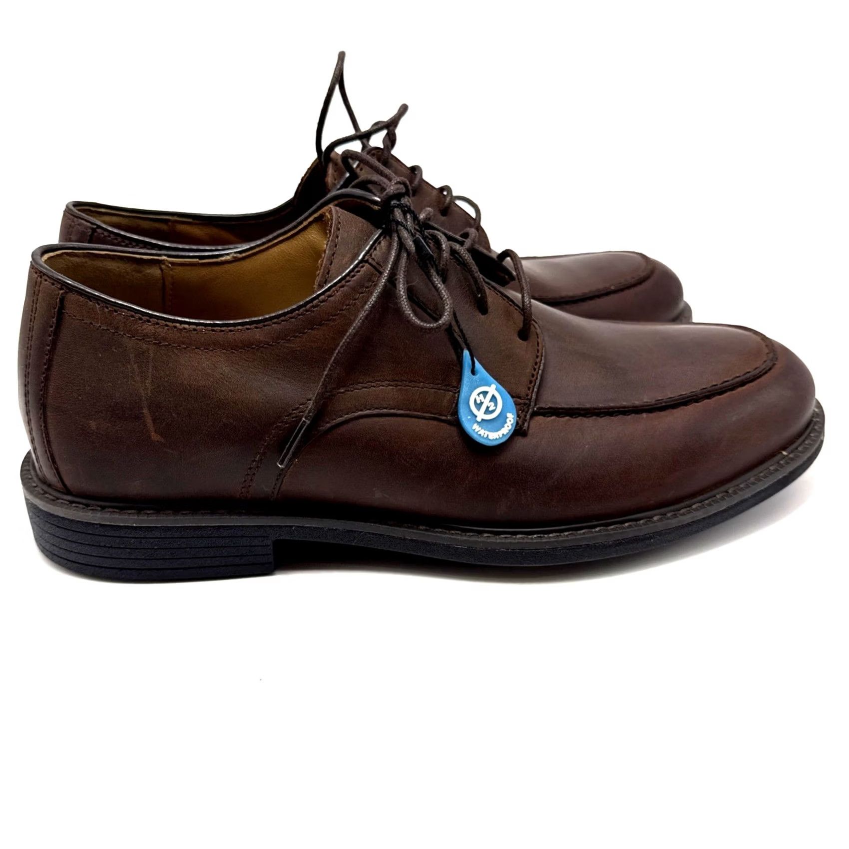 Johnston & Murphy Johnston & Murphy Warner Sheepskin Oxford Mens Size 8M Brown Lace Up Dress Shoes Size US 8 / EU 41 - 4 Thumbnail