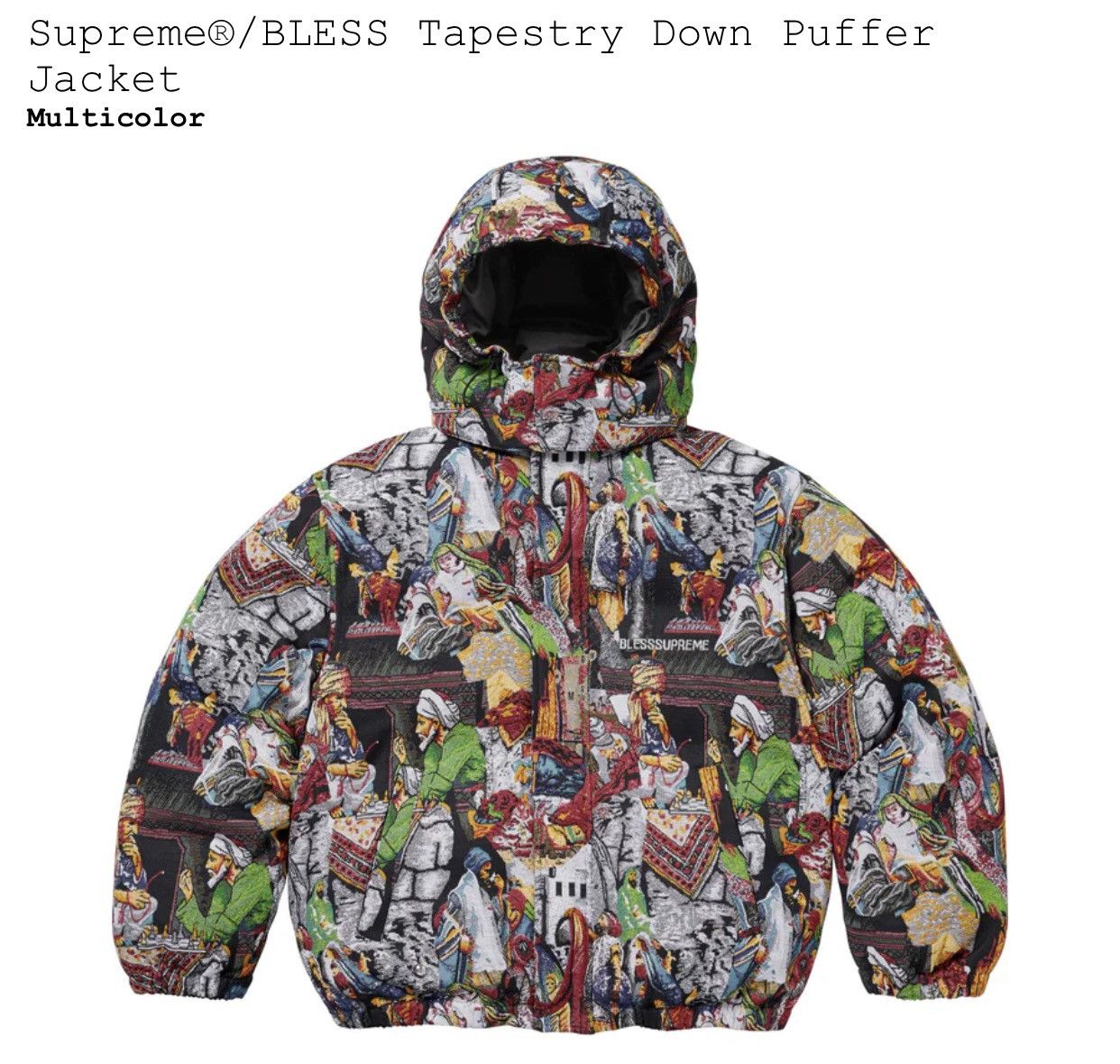 Supreme Supreme Bless Tapestry Down Puffer Jacket | Grailed