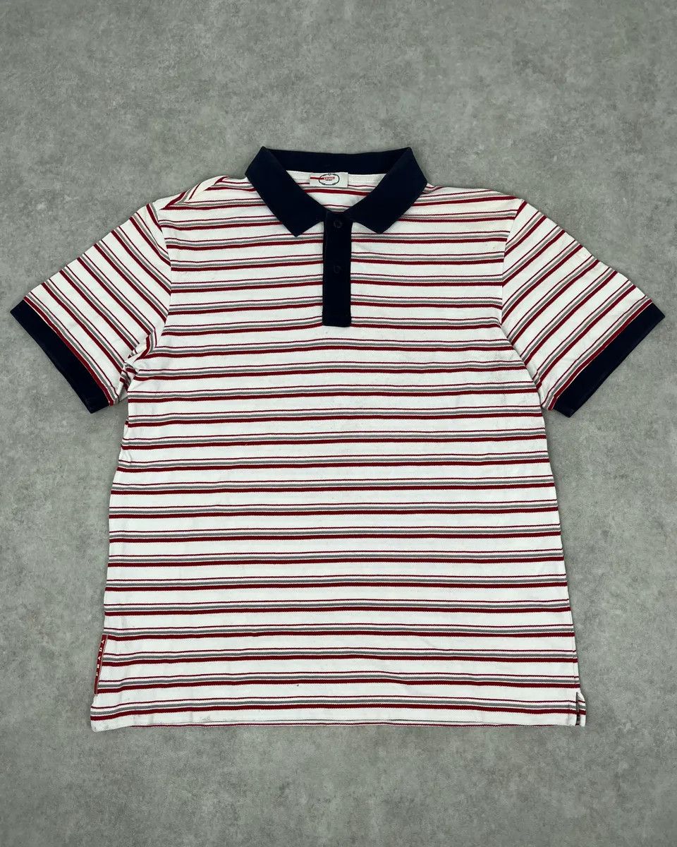 Prada 2000s Prada White & Red Stripes Polo Size US S / EU 44-46 / 1 - 1 Thumbnail