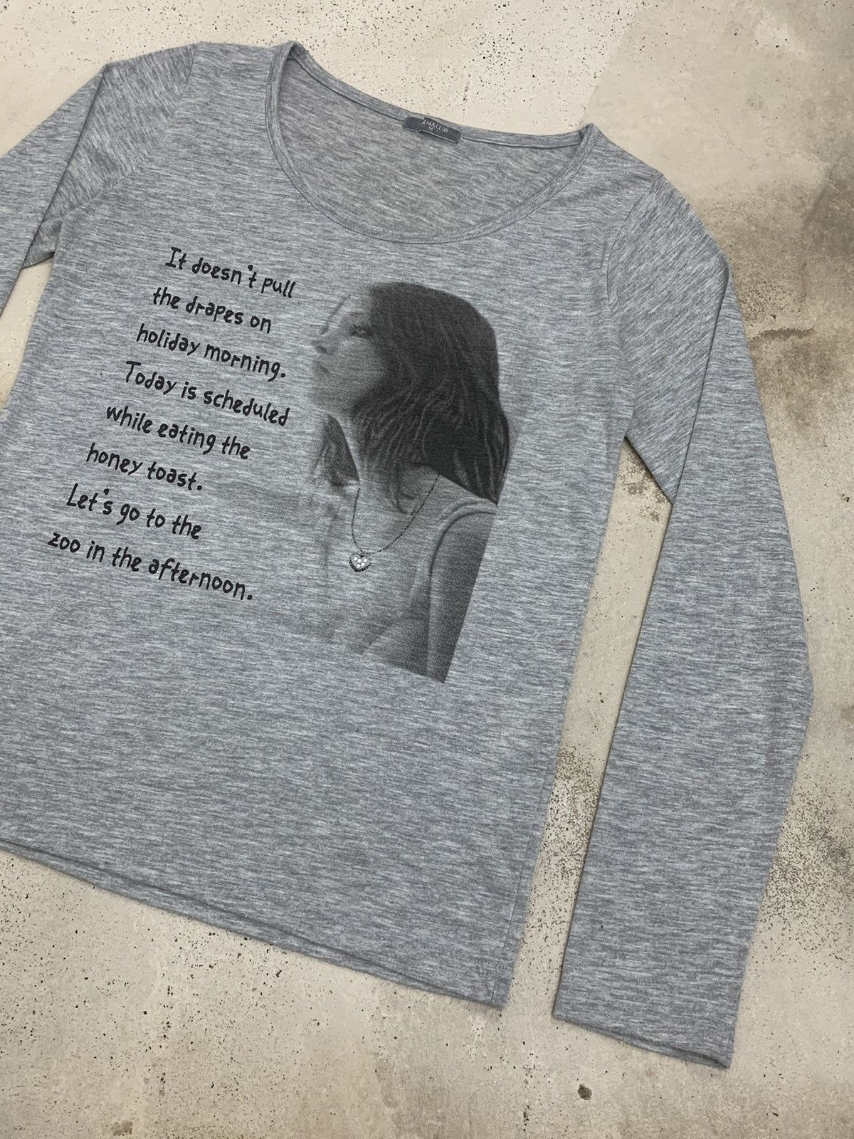 Hysteric Glamour Cinema Club Girl Photo Tee Life Poem Size M / US 6-8 / IT 42-44 - 3 Thumbnail