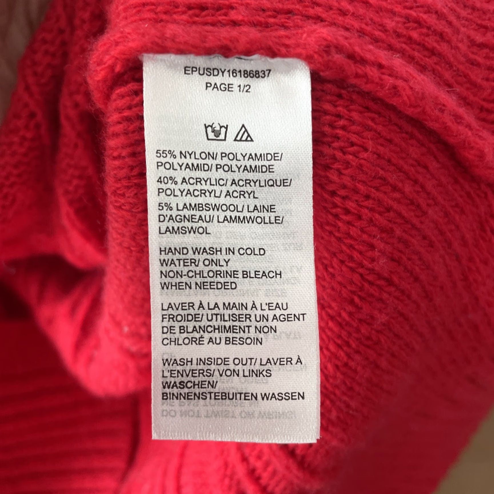 Lord & Taylor VINTAGE: No - LORD & TAYLOR Pullover Sweatshirt Geometric Cable Knit Long Sleeve Red M Womens Size M / US 6-8 / IT 42-44 - 6 Thumbnail