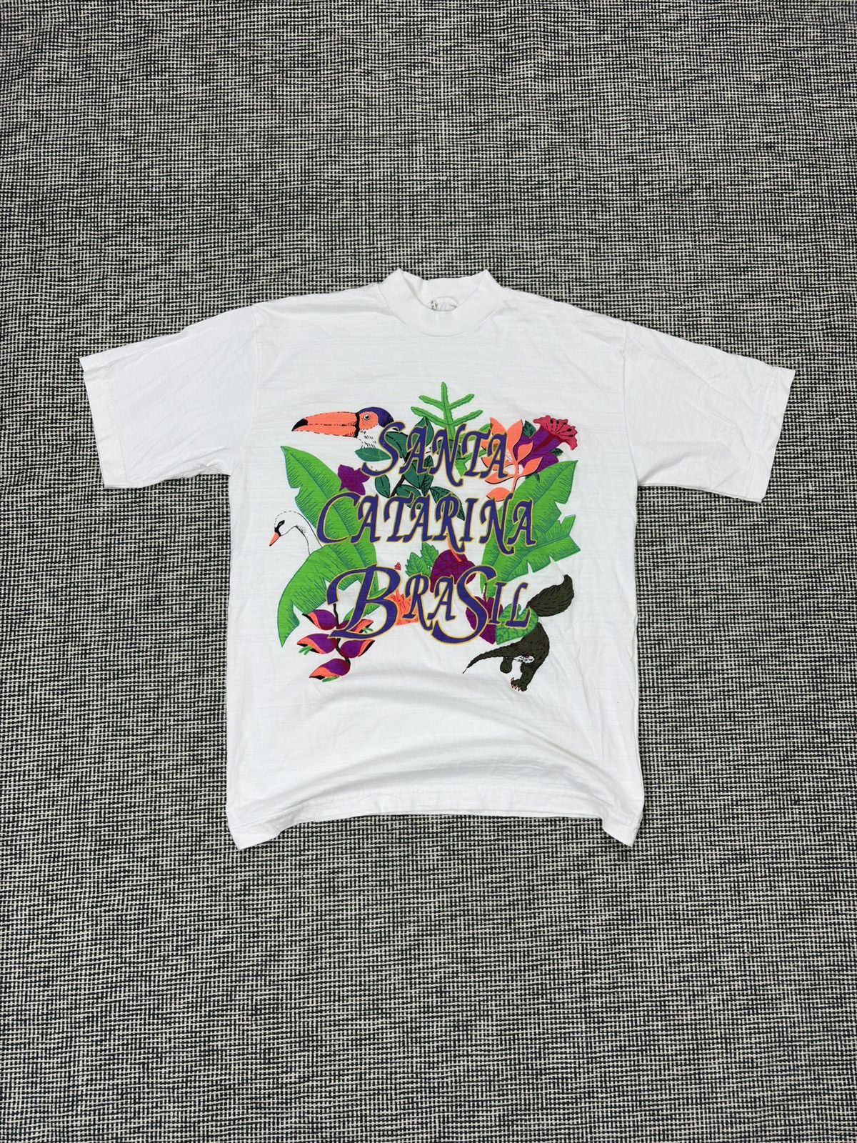 Vintage 80s vintage Santa Catarina Brasil art souvenir tee Size US M / EU 48-50 / 2 - 1 Thumbnail