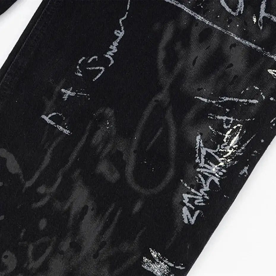Japanese Brand Graffiti Letter Baggy Jeans Size US 32 / EU 48 - 4 Thumbnail