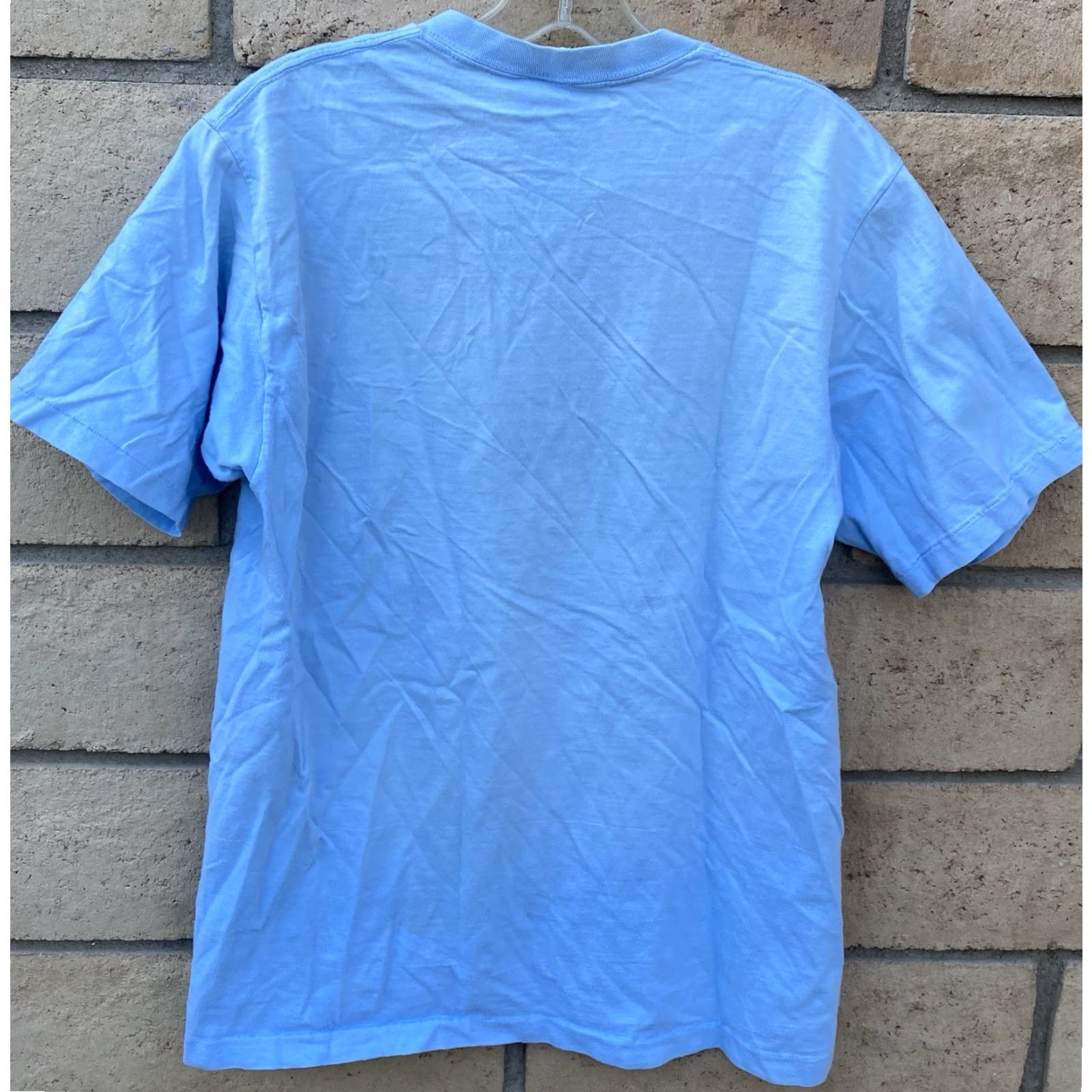 Vintage VINTAGE Royal Klad T-Shirt Pocket Tee Blue Cotton Short Sleeve L Mens Distressed Fade Holes Stain Stamp RN 5986 Size US L / EU 52-54 / 3 - 4 Thumbnail