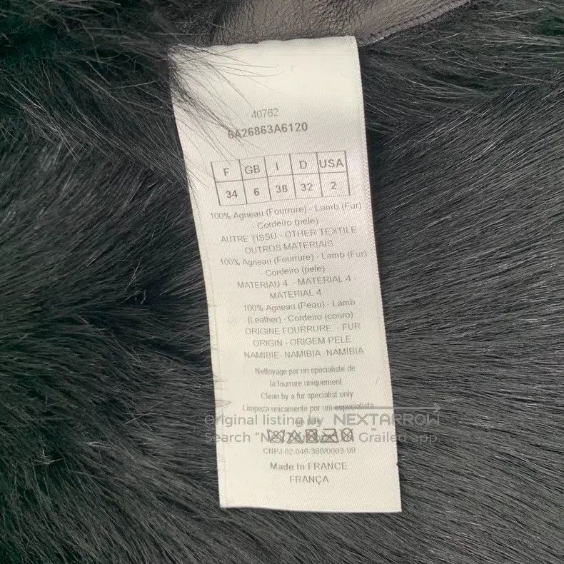 Dior Dior Black fur integrated belt coat Size XXS / US 00 / IT 34 - 7 Thumbnail