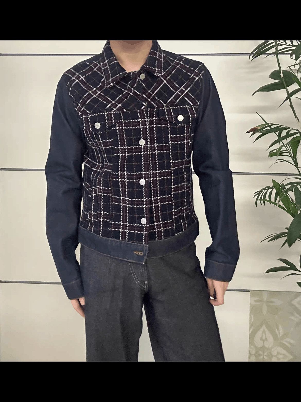 Dries Van Noten Dries Van Noten Plaid Joint Denim Jacket Size US M / EU 48-50 / 2 - 6 Thumbnail