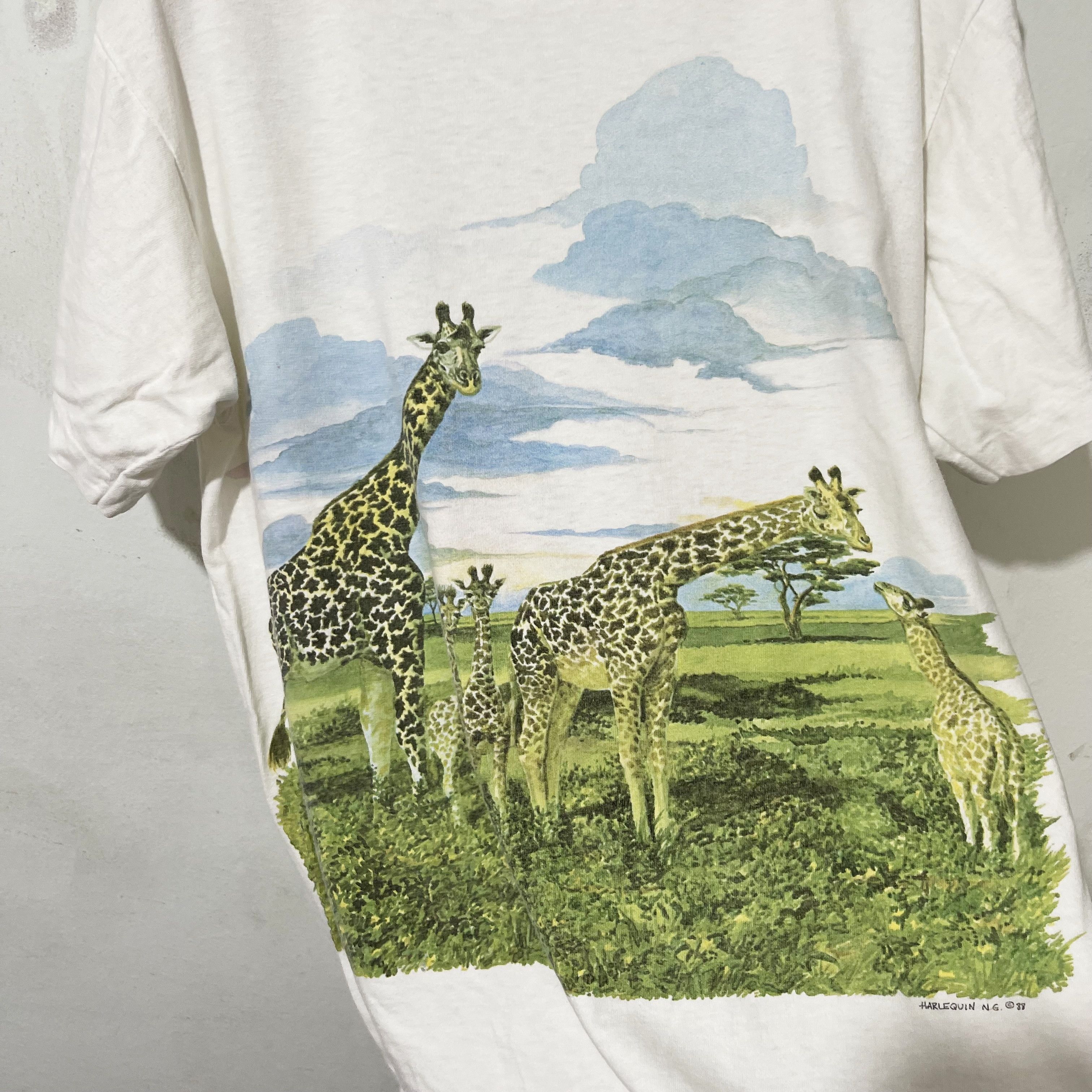Vintage Vintage 1986 Giraffe Family T-Shirt Size US M / EU 48-50 / 2 - 2 Thumbnail
