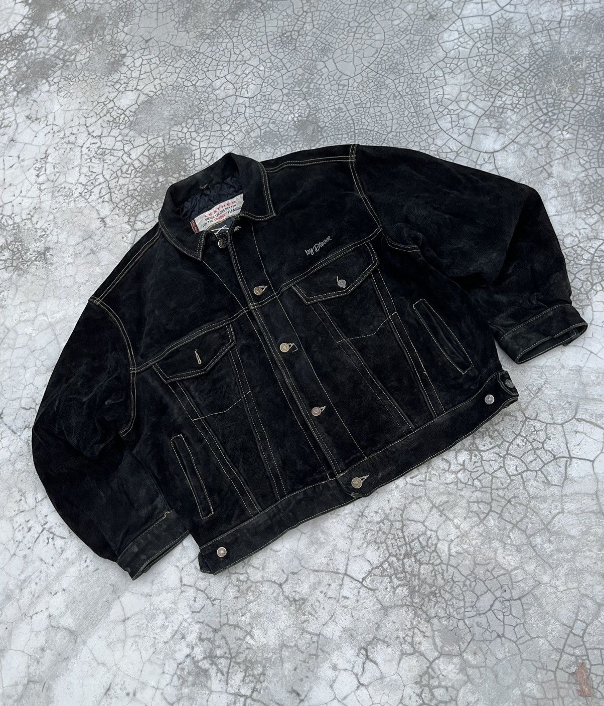 Diesel 90s VINTAGE DIESEL WESTERN TRUCKER LEATHER SUEDE Size US XL / EU 56 / 4 - 2 Thumbnail