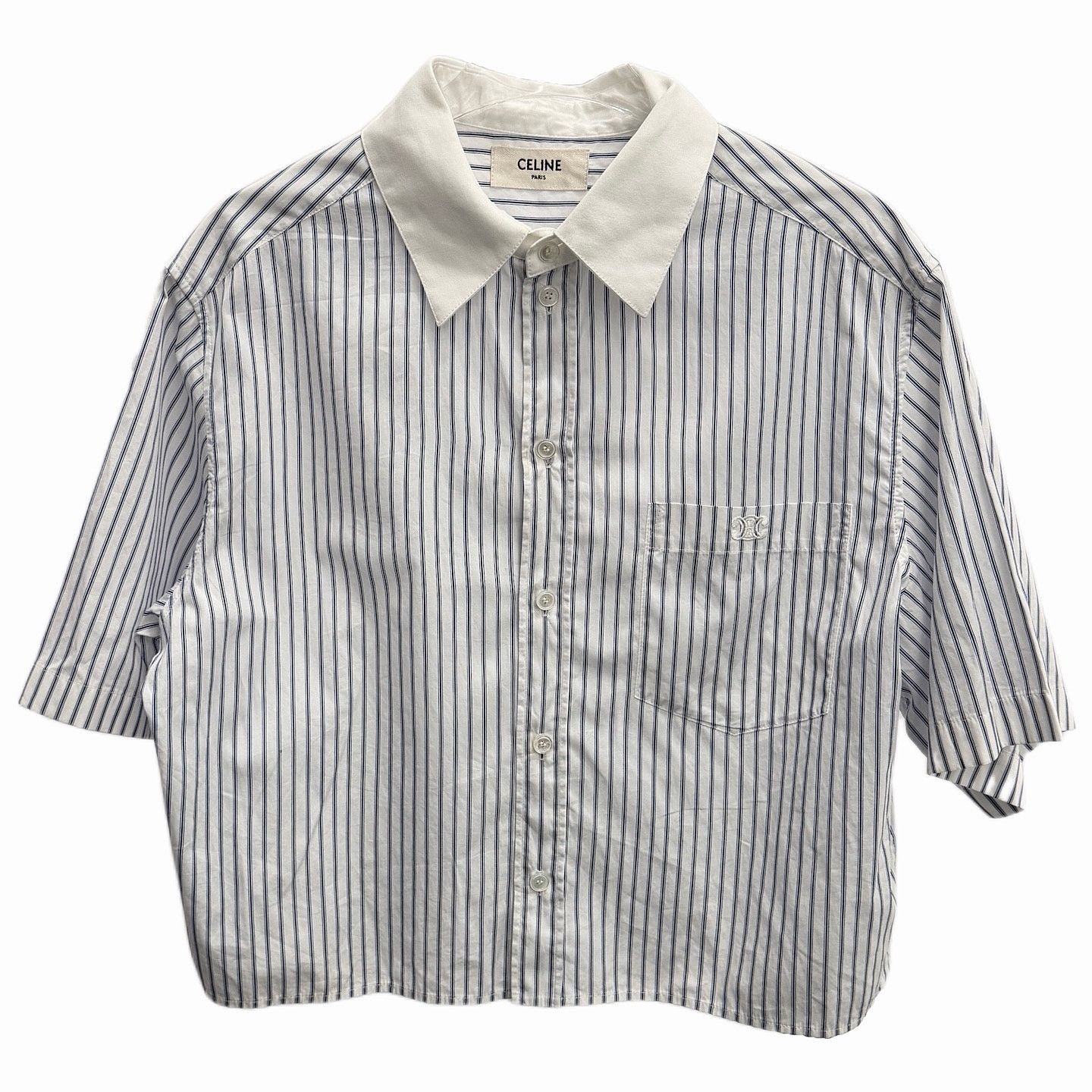 Celine Celine Striped Cotton Shirt Size 36 Size XS / US 0-2 / IT 36-38 - 1 Thumbnail