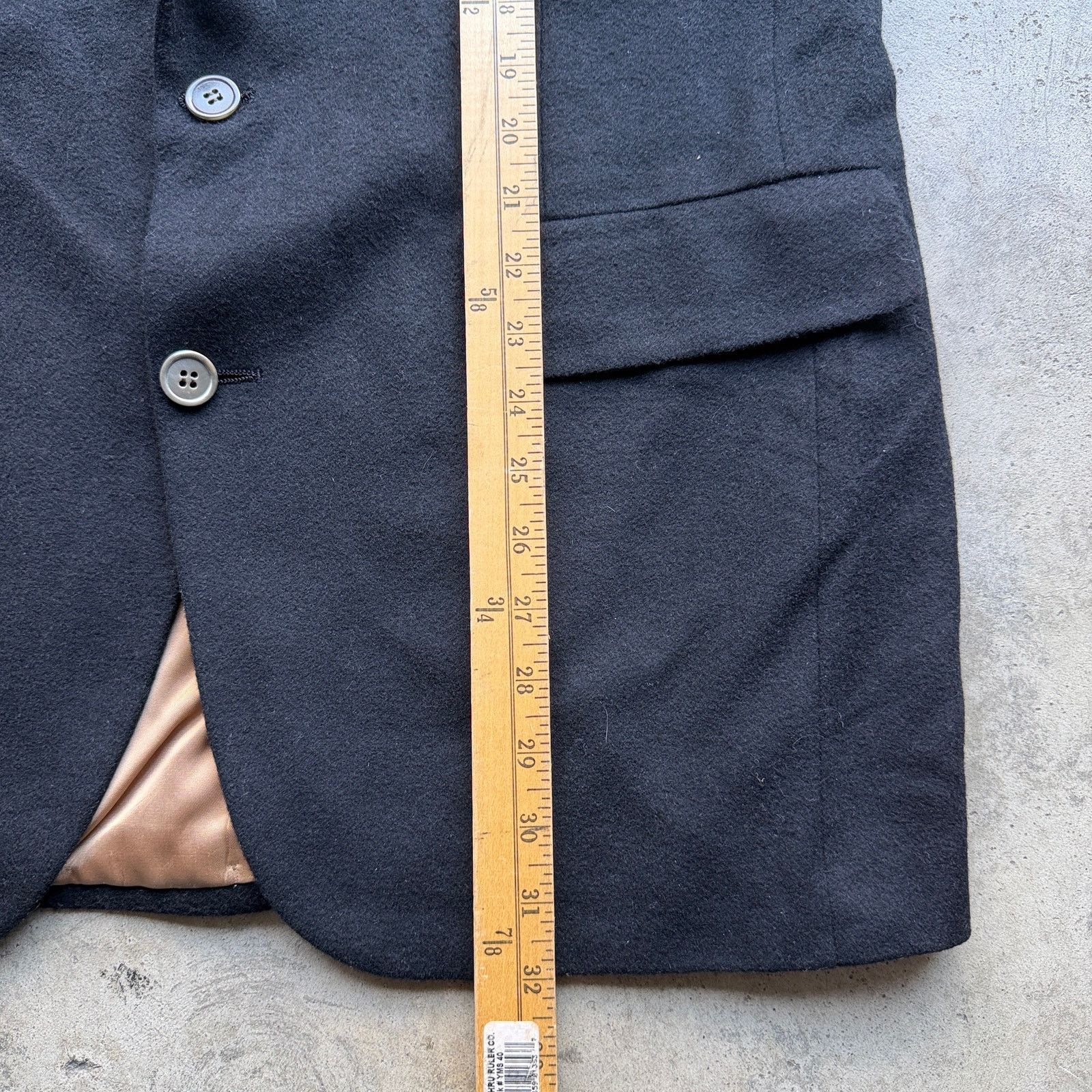 Other Vintage Kenneth Downs 100% Camel Hair Black Blazer 80s USA Size 40R - 6 Thumbnail