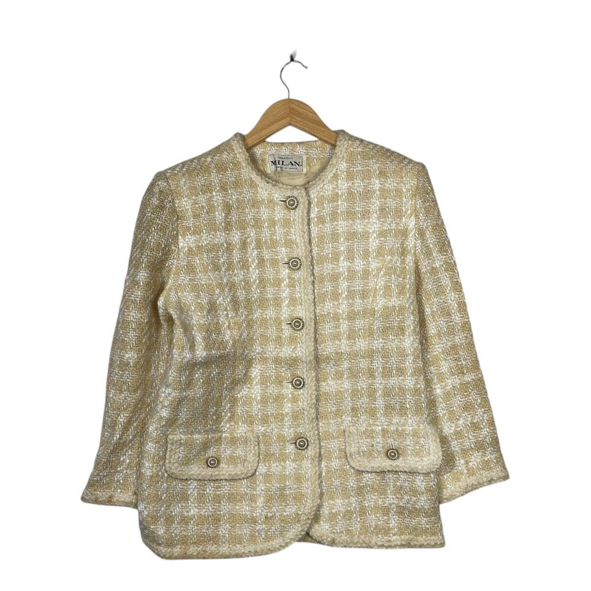 Vintage Vintage Milan Tokyo Japan Women’s Tweed Boucle Jacket Size M / US 6-8 / IT 42-44 - 1 Thumbnail