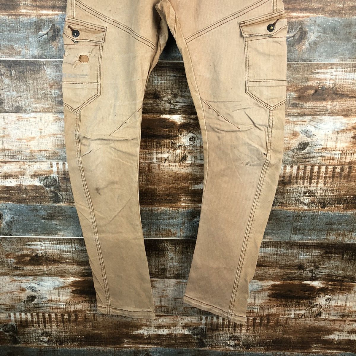 Japanese Brand Iz Frontier Brown Cargo Multipocket Pants #A1429 Size US 30 / EU 46 - 6 Thumbnail