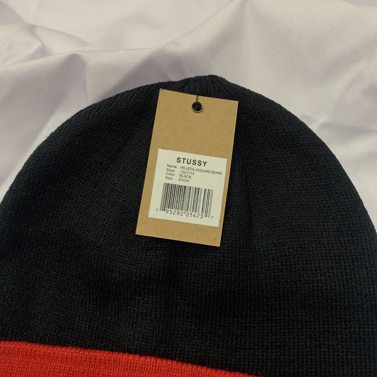Stussy × Vintage Stussy Helvetia Jacquard Beanie Size ONE SIZE - 2 Thumbnail