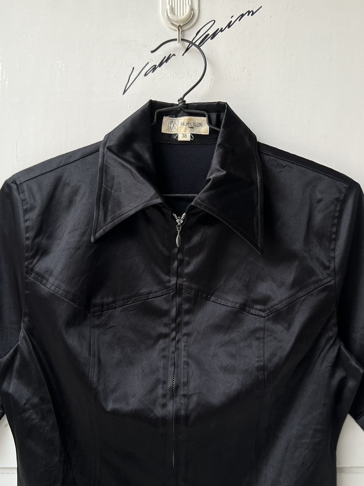 Michel Klein MICHEL KLEIN Black Zip Tops Size US XS / EU 42 / 0 - 11 Thumbnail