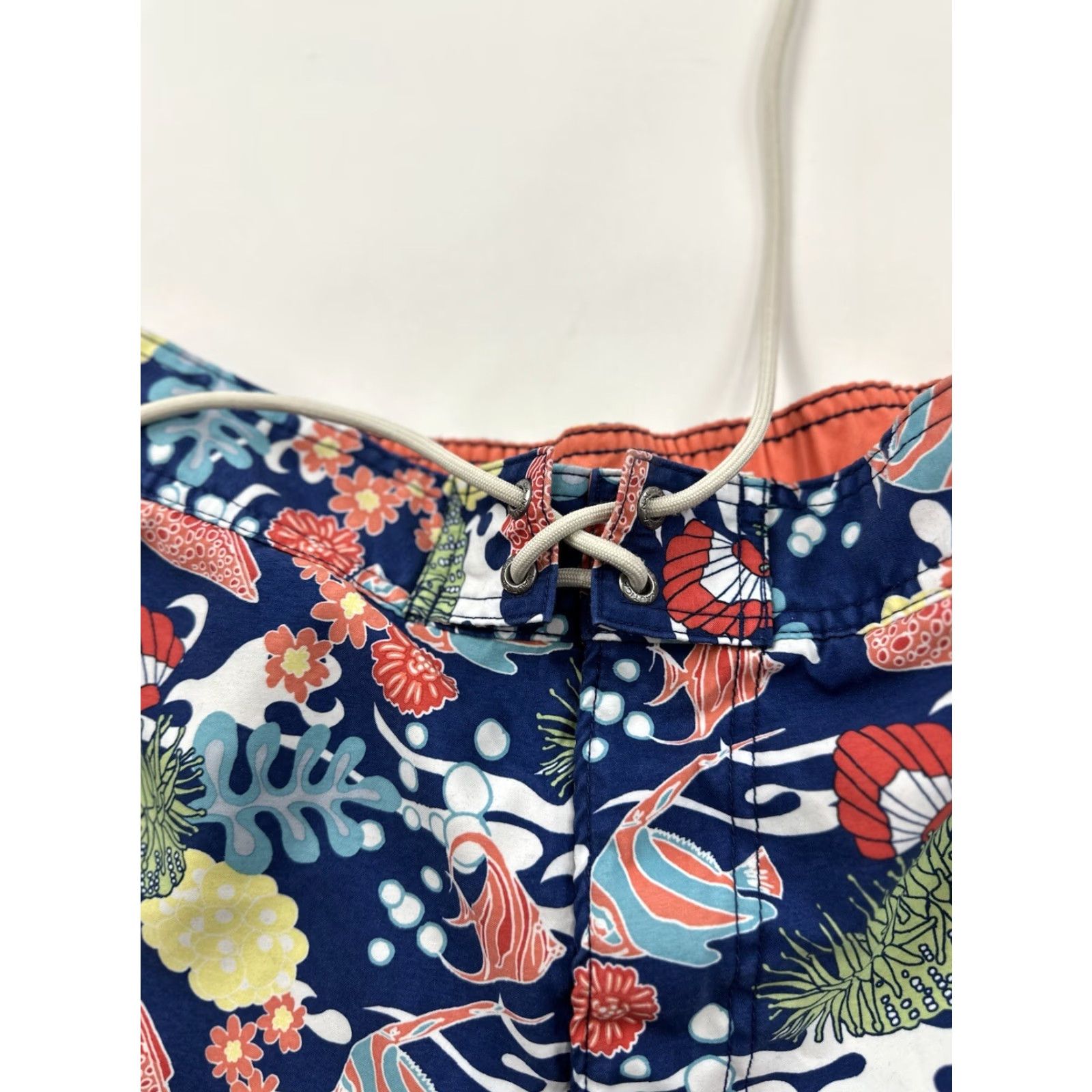Nautica Nautica Board Shorts Men L Ocean Swim Trunks Coral Fish Urchin Multicolor 90s Beach Pattern Floral Lifeguard Surfing Recreational Bottom Mens Size US 33 - 4 Thumbnail