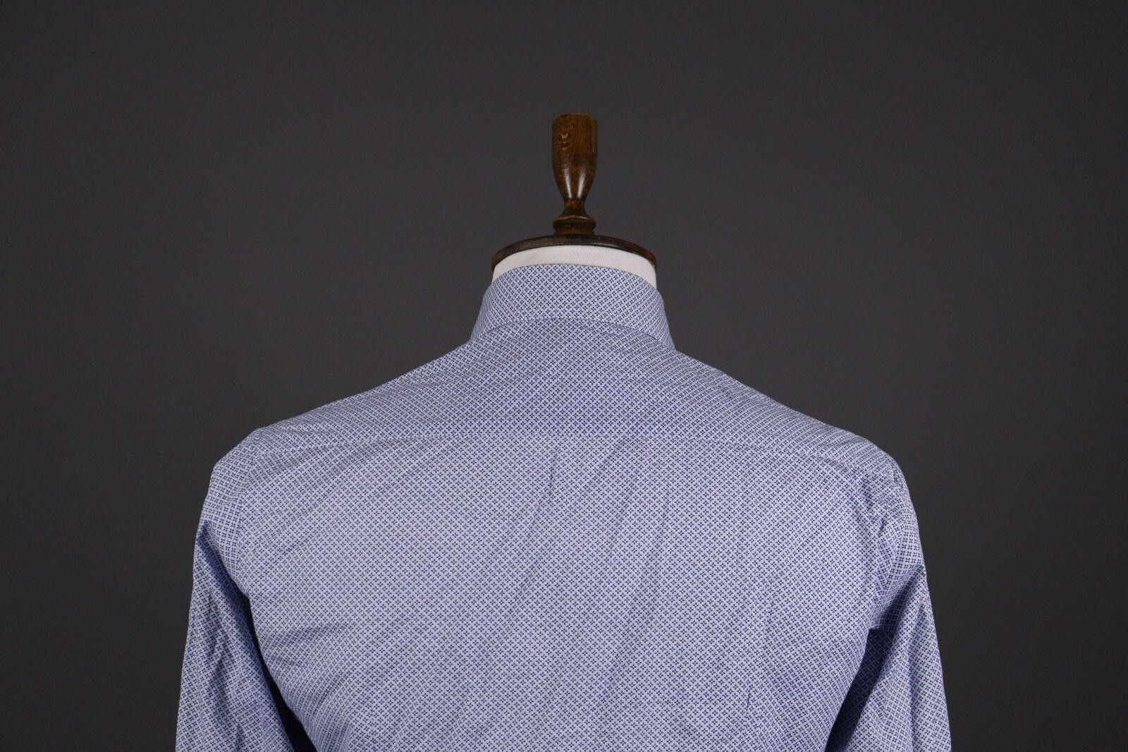 Designer Bottega del Sarto Slim Fit Blue Button Down Shirt Size 39 Size US M / EU 48-50 / 2 - 6 Thumbnail