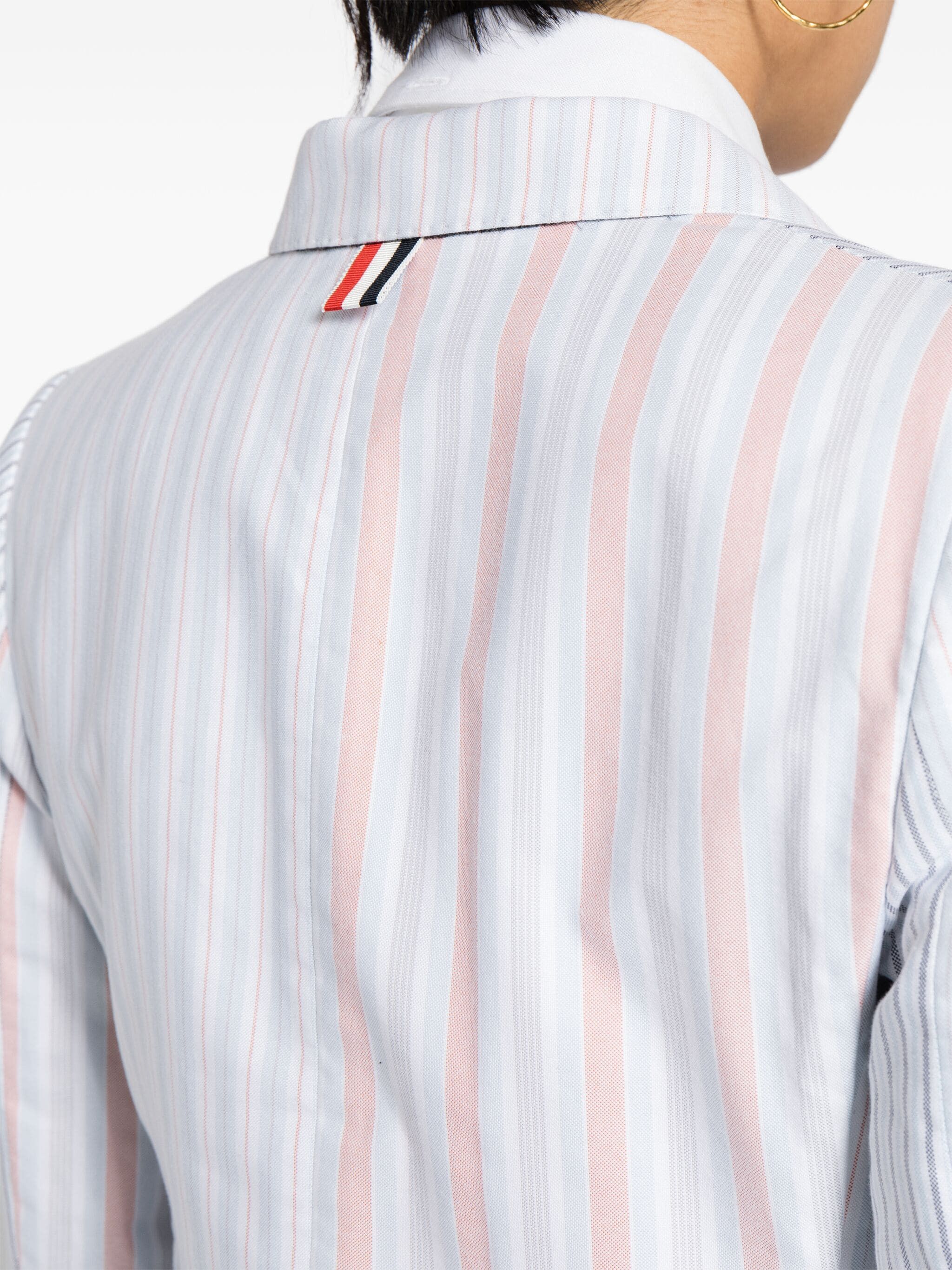 Thom Browne o1s22i1n0924 Funmix Striped Oxford Blazer in Multicolor Size M / US 6-8 / IT 42-44 - 3 Thumbnail