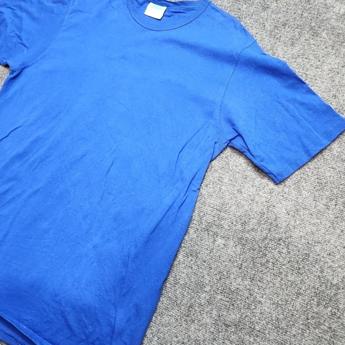 Champion VINTAGE Champion T-Shirt Men XL Blue 90s Solid Crew Neck Short Sleeve Cotton All Seasons Sportswear Size US XL / EU 56 / 4 - 6 Thumbnail