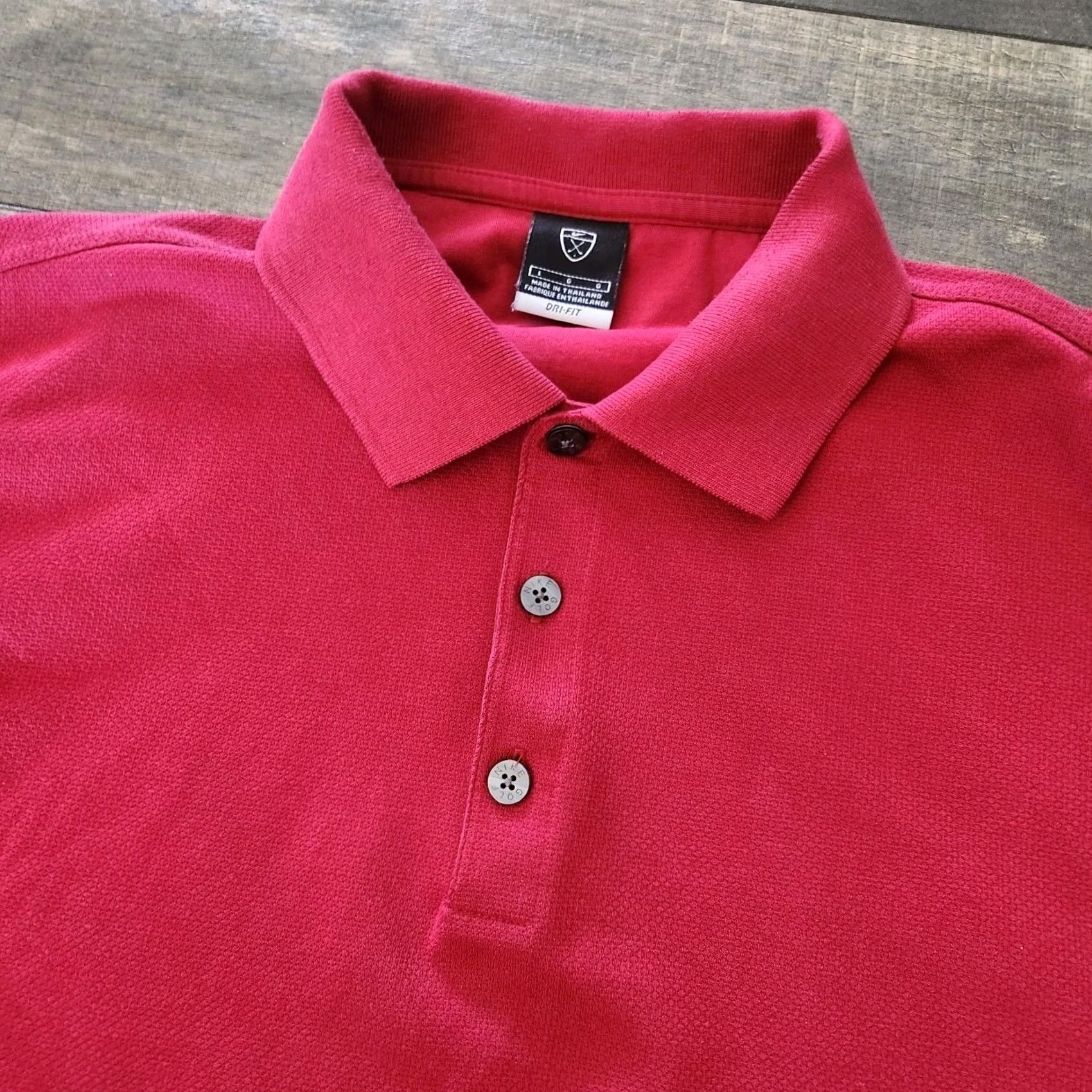 Nike VINTAGE Nike Golf Polo Mens Large Dark Red Dri-Fit Performance Y2K Size US L / EU 52-54 / 3 - 3 Thumbnail