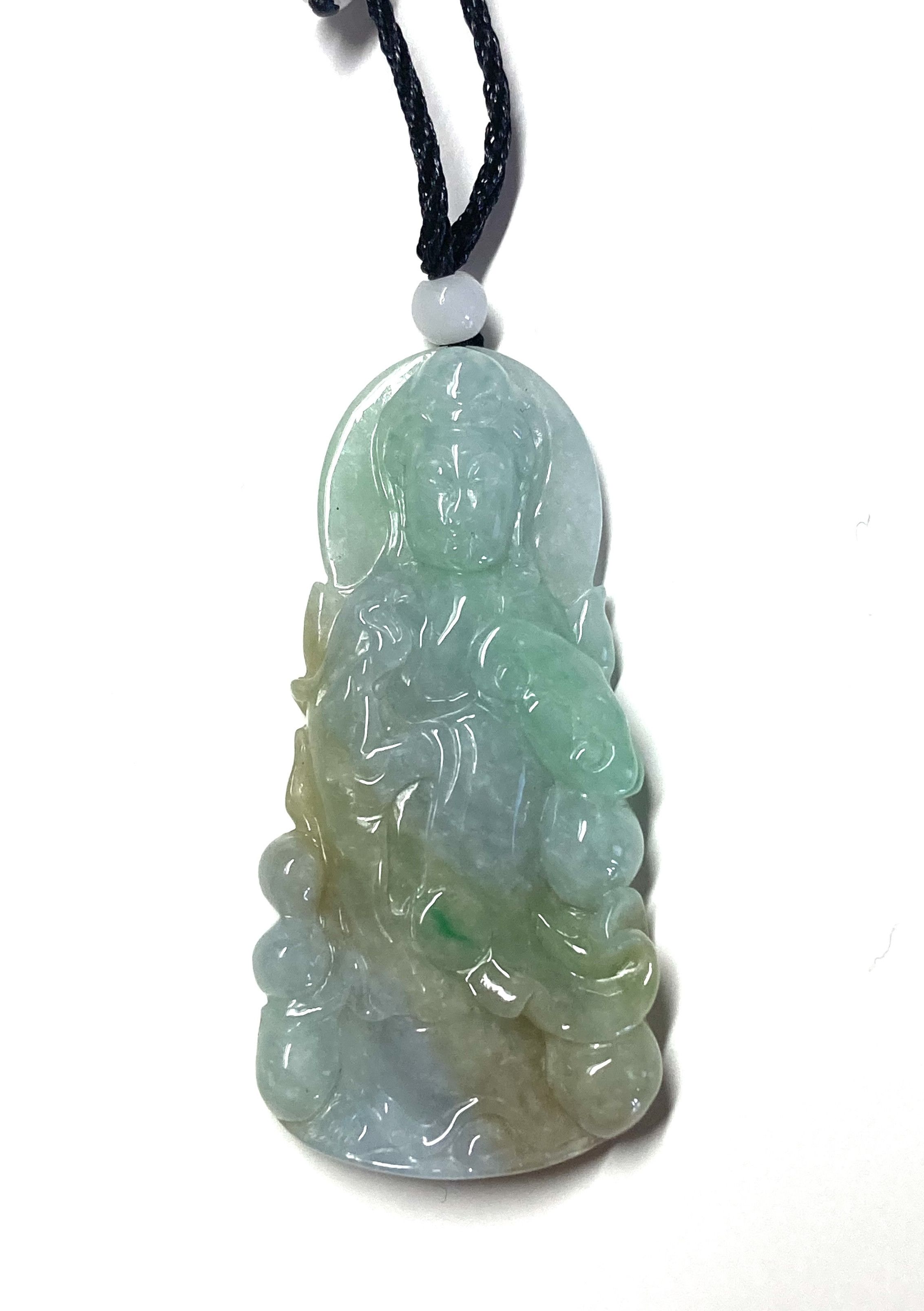 Other 60001 Certified Jadeite jade Guanyin Woman Buddha Pendant Size ONE SIZE - 2 Thumbnail