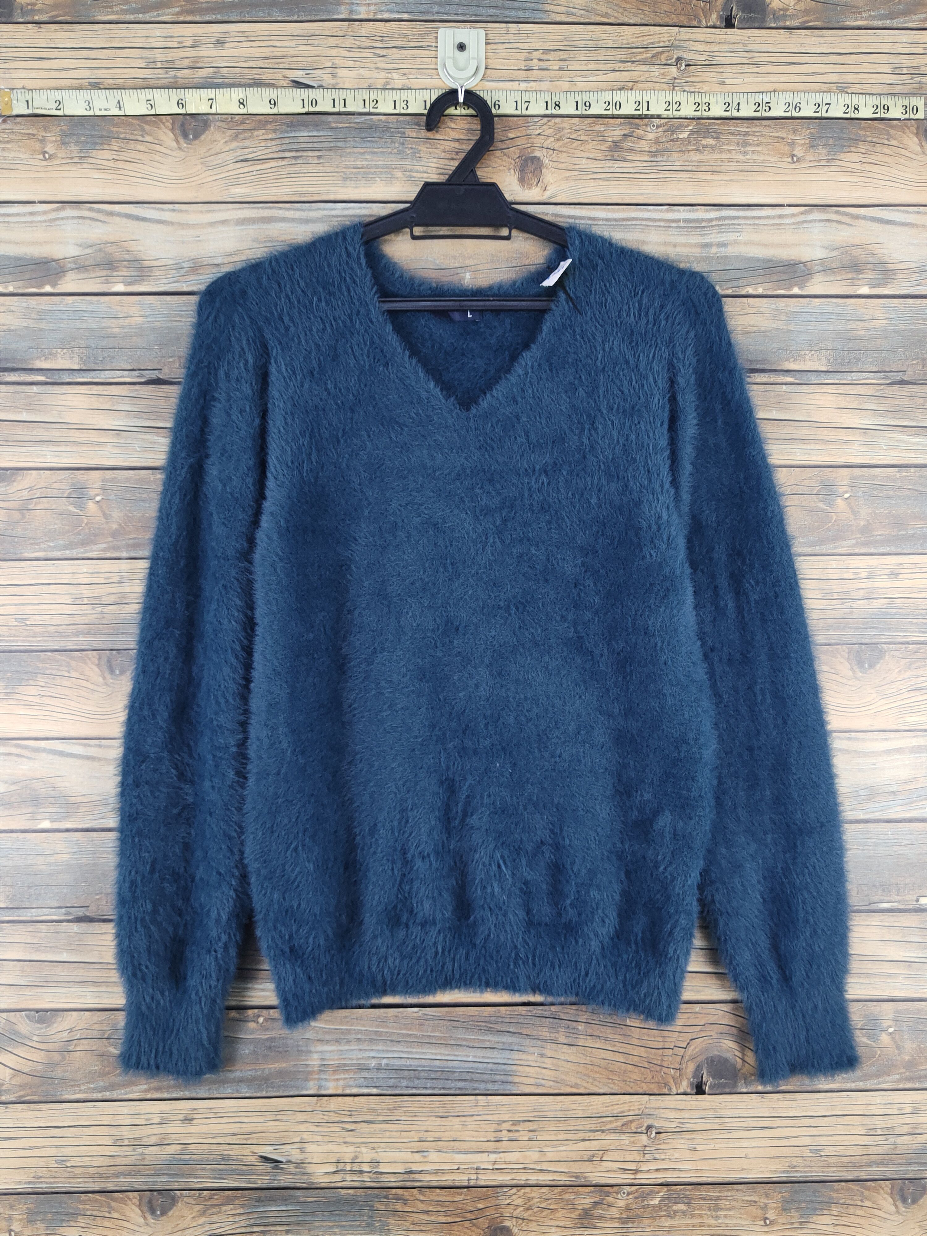 Homespun Knitwear Japan Dark Blue Fur shaggy Mohair Knitwear #W2166 Size M / US 6-8 / IT 42-44 - 1 Thumbnail