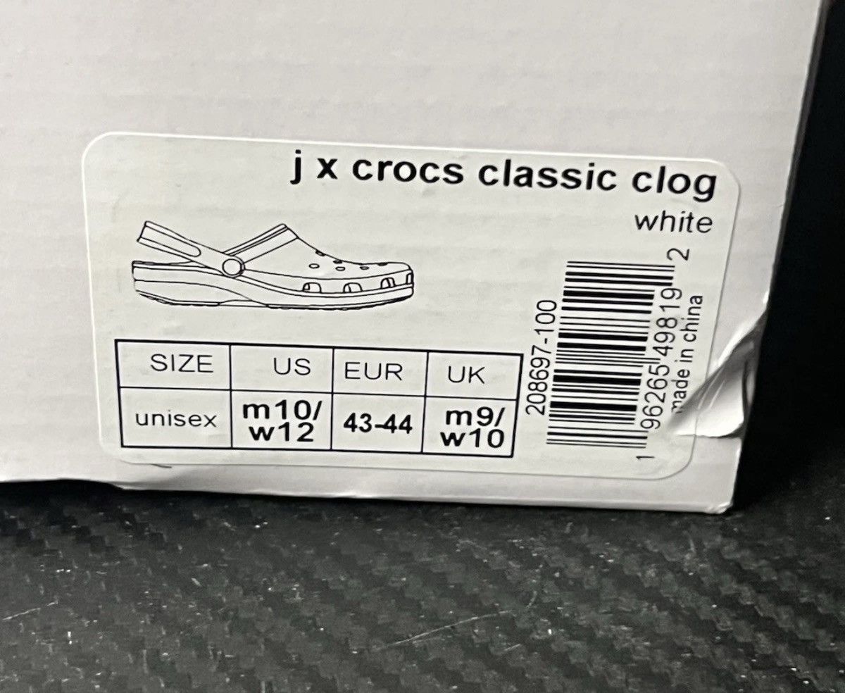 JJJJound JJJJound x Crocs Classic Clog White Size US 10 (M) - In Hand Size US 10 / EU 43 - 10 Thumbnail
