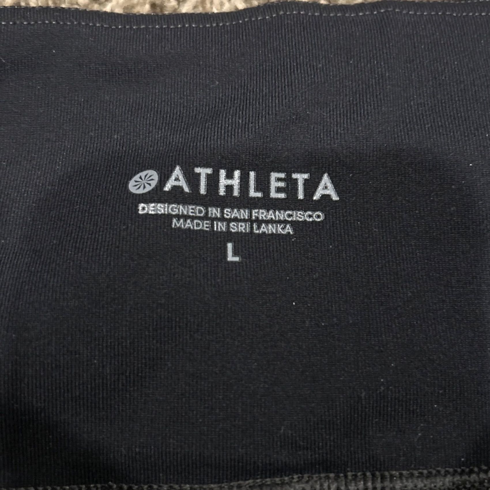 Athleta Athleta Women’s L Black Faux Leather Pants Stretch Ankle 27 Inseam Grunge Vintage: No Womens Pants Size 36" / US 14 / IT 50 - 2 Thumbnail