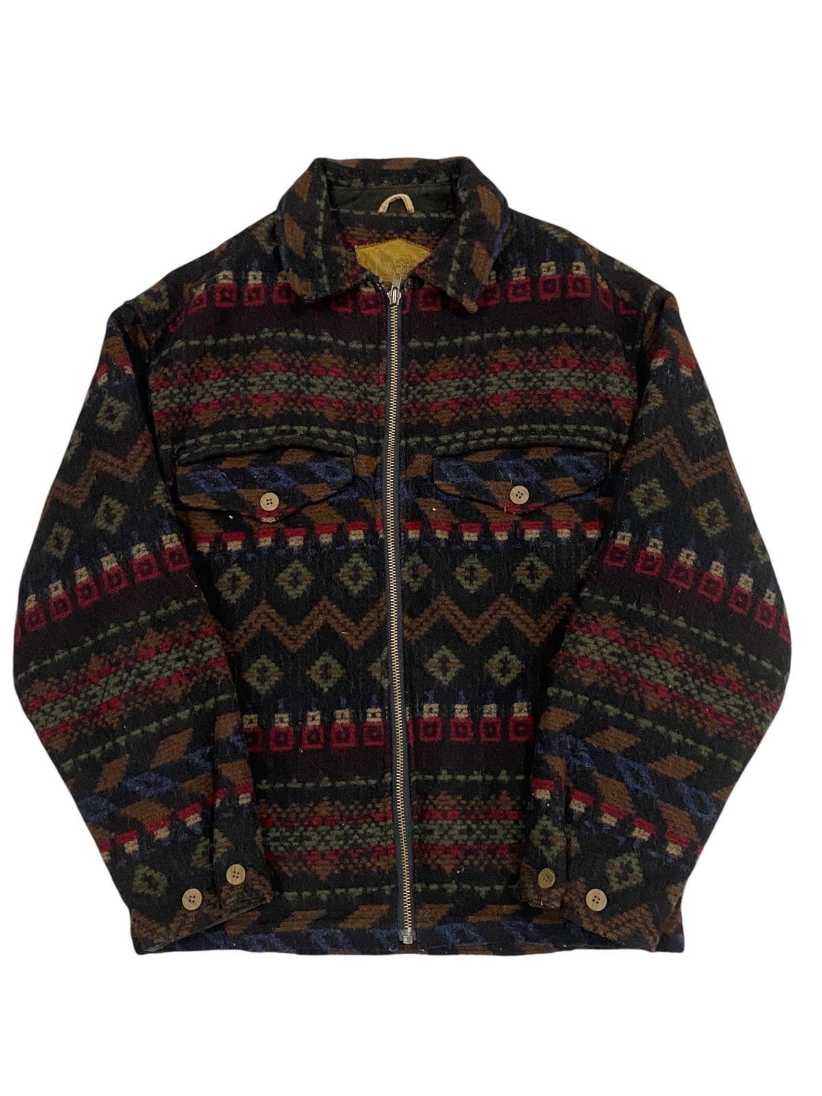 Woolrich Woolen Mills Vintage Woolrich Aztec Pattern Wool Jacket (Made in USA) Size US S / EU 44-46 / 1 - 1 Thumbnail