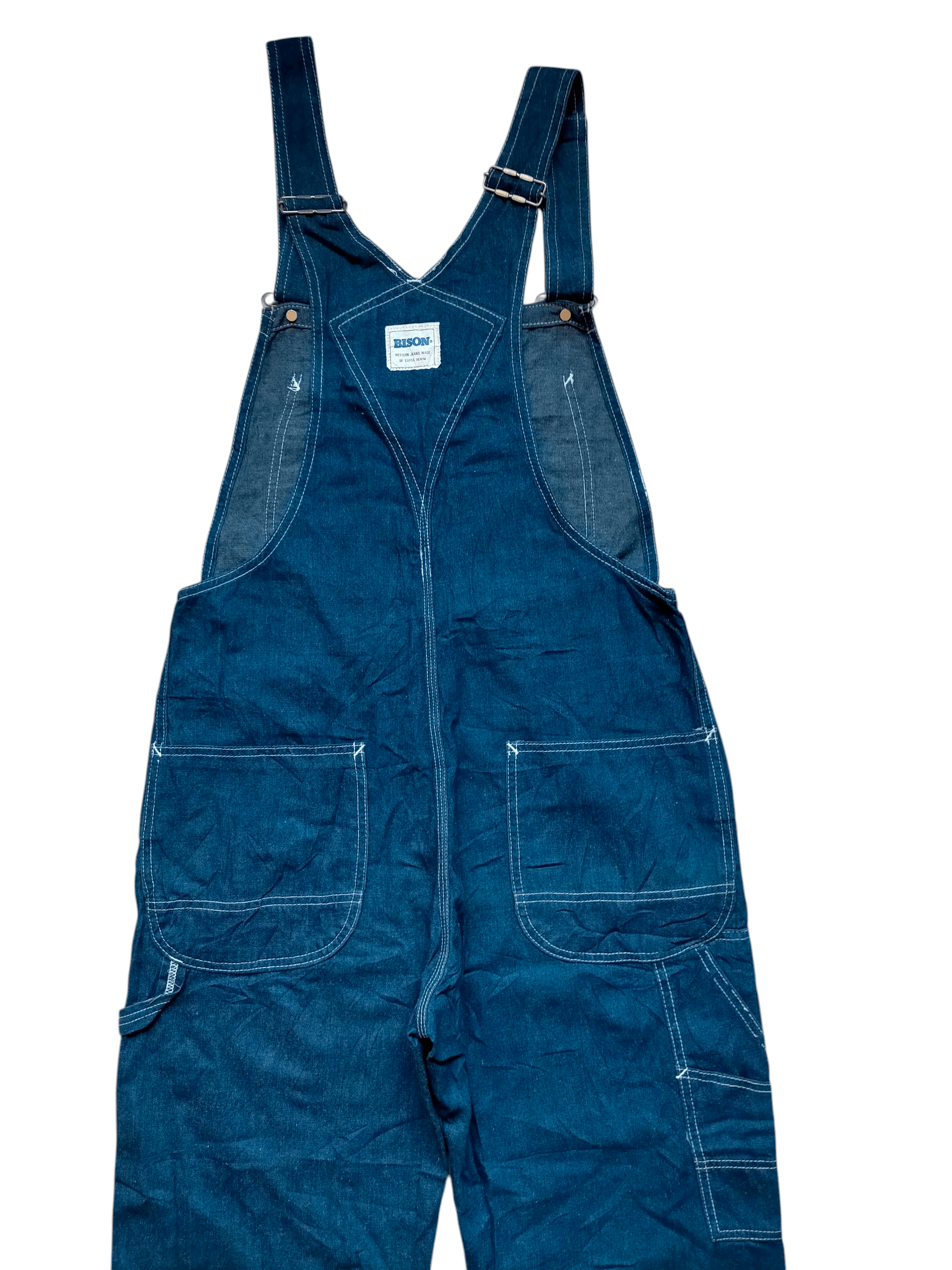 Vintage Vintage 80s Overalls Bison Carpenter Worker Jeans Size US 34 / EU 50 - 4 Thumbnail