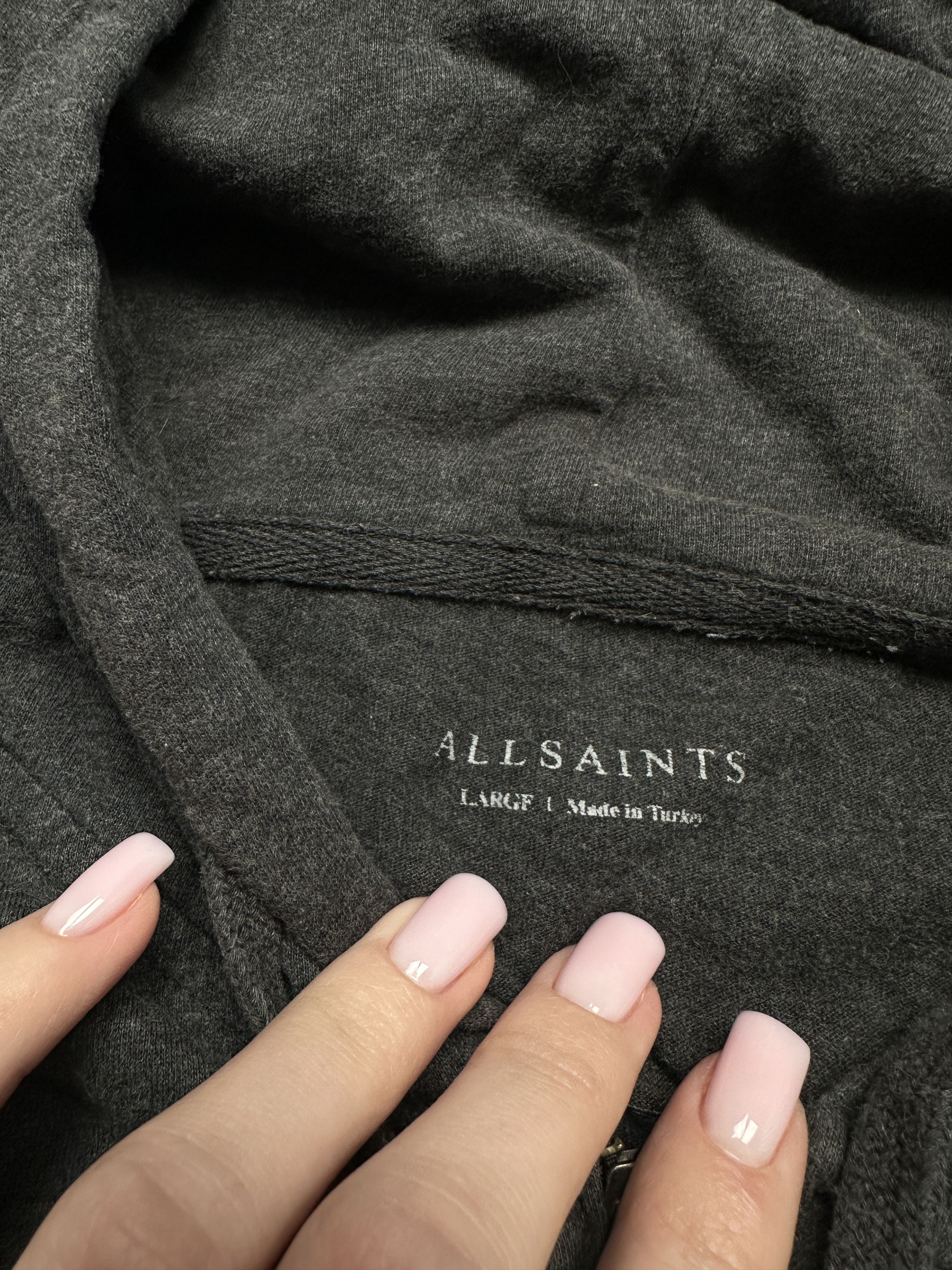 Allsaints Allsaints Mens Light Brace Zip Hoodie Size US L / EU 52-54 / 3 - 4 Thumbnail
